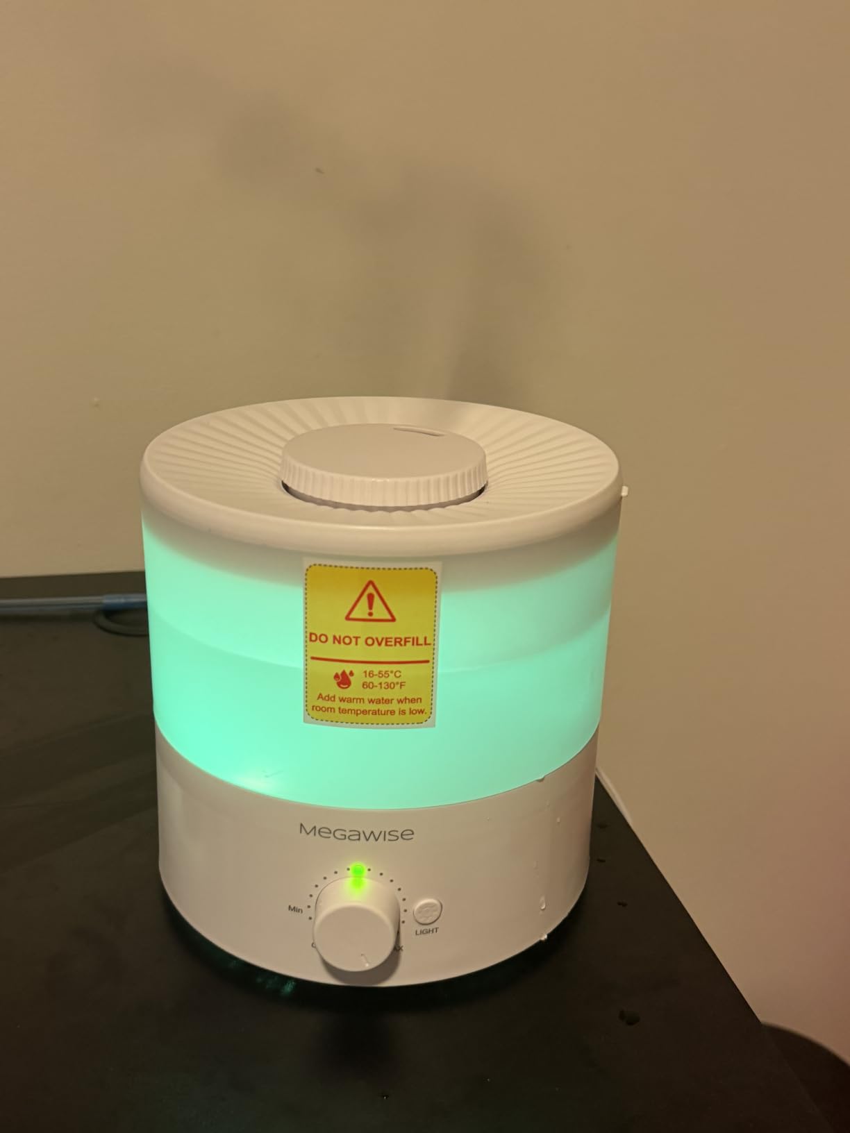MEGAWISE 1.5L Quiet Cool Mist Humidifier, 25dB, Portable for Bedroom | 25dB, 10hrs, auto shut-off, BPA-free, aromatherapy-perfect for bedroom/office/nursery! customer photo 2