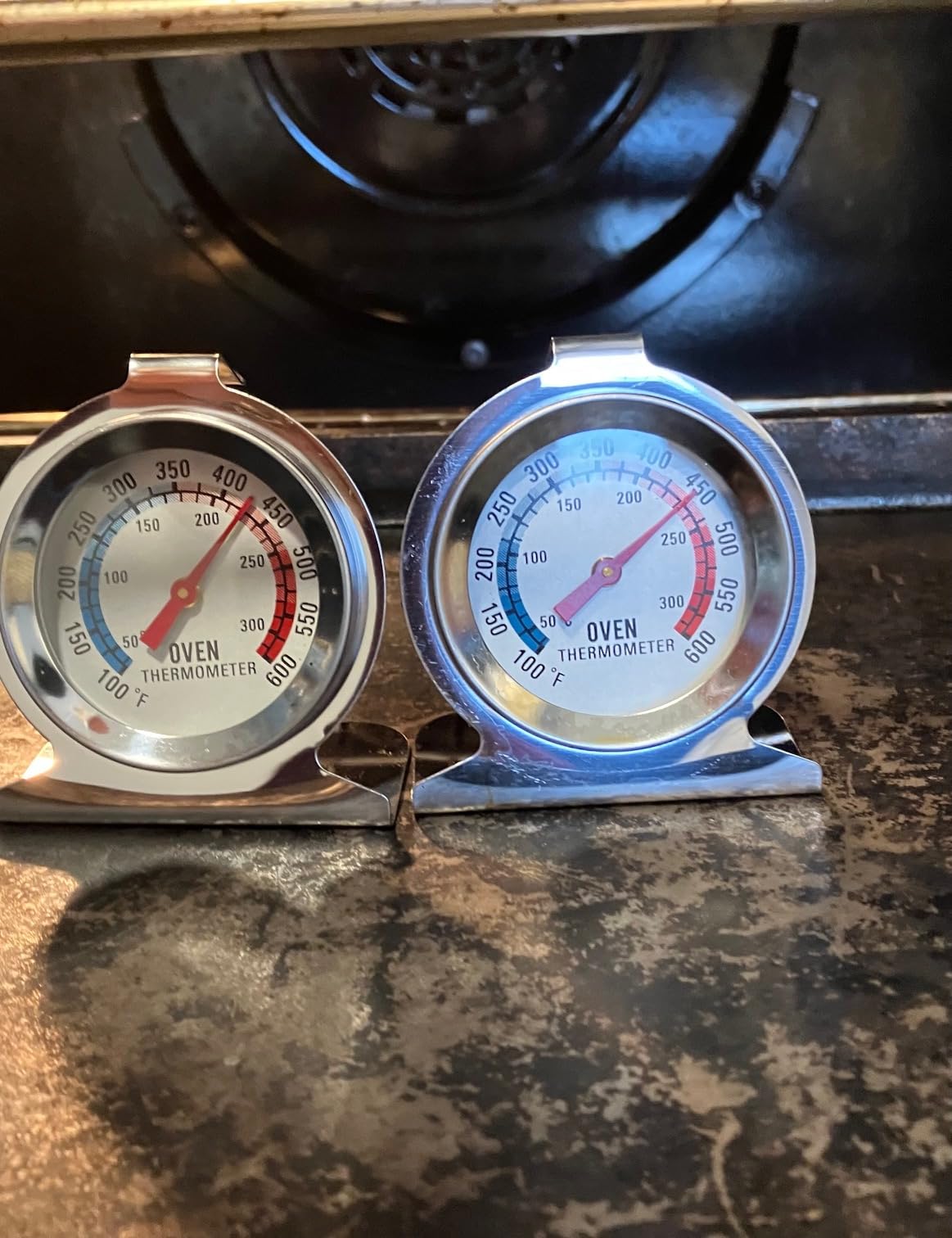 Anvin Oven Thermometers Large Dial Oven Grill Monitoring Cooking Thermometer with Dual-Scale 50-300°C/100-600°F for BBQ Baking, Hooks or Stands Alone Thermometers Durable Steel (Pack of 2) customer photo 1