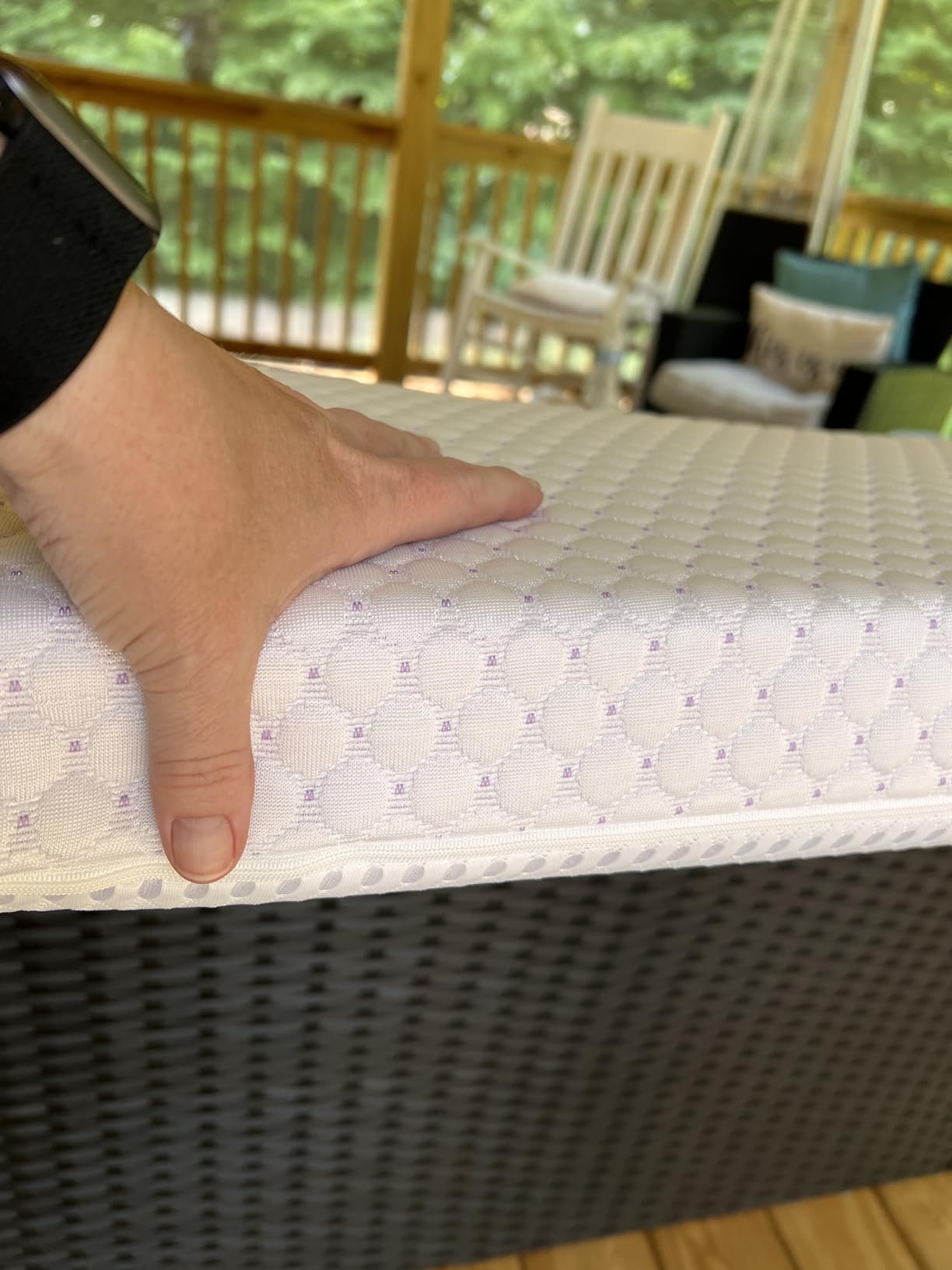 PERLECARE Queen 3 Inch Gel Memory Foam Mattress Topper with Cover | Soft gel memory foam, 3 inch comfort layer, breathable cover, washable zip cover, non-slip mesh bottom, elastic straps customer photo 2