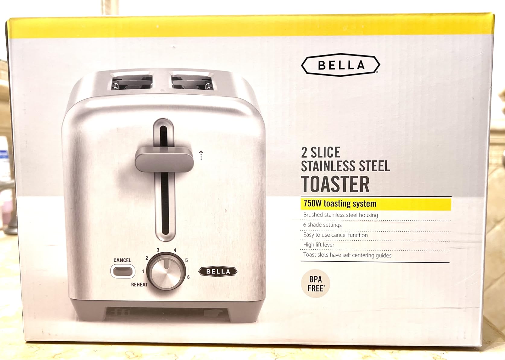 bella 2 Slice Toaster, Extra Wide Slots, Stainless Steel customer photo 2