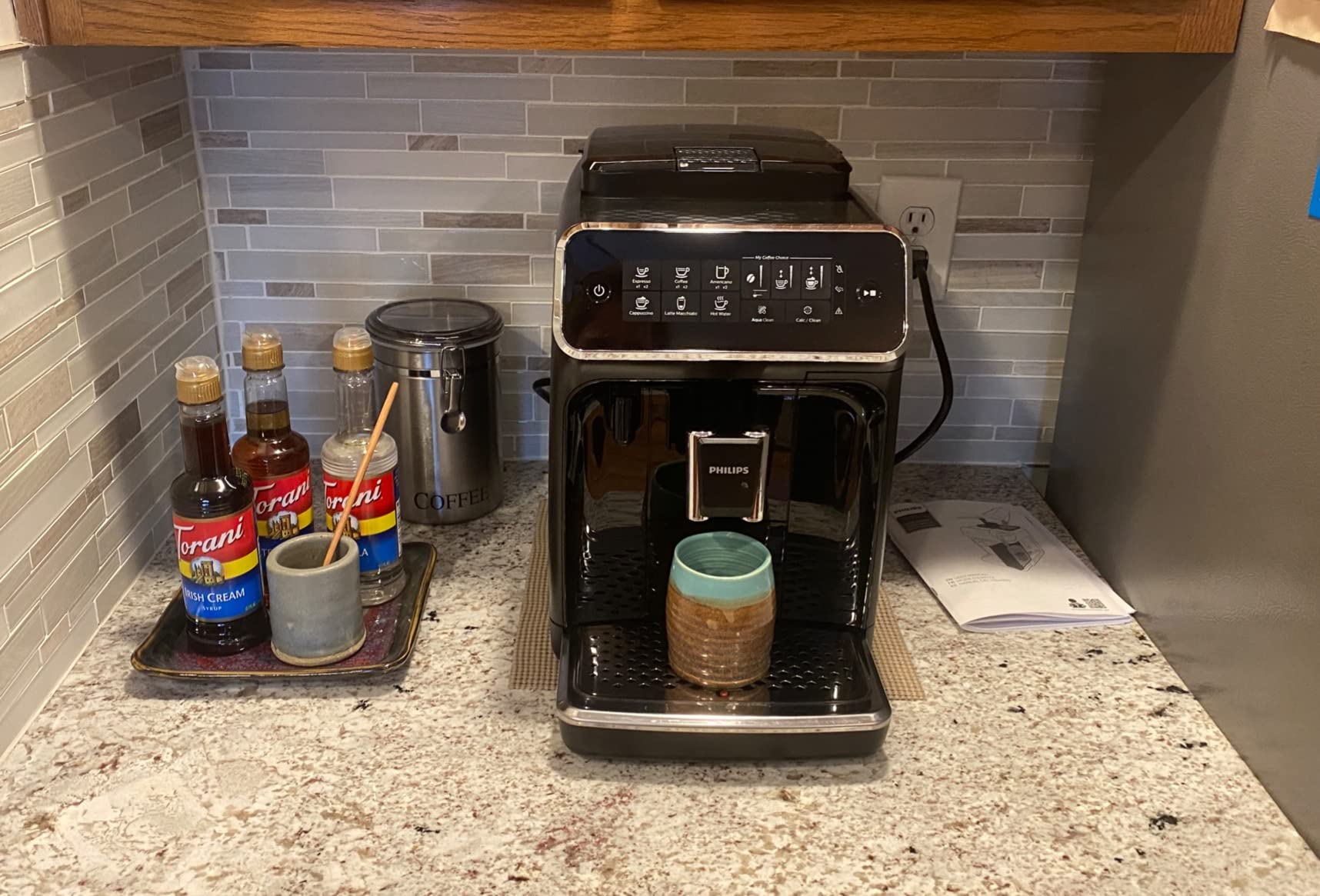 Philips 3200 Series Fully Automatic Espresso Machine with LatteGo, Black, EP3241/54 with Philips Saeco AquaClean Filter Single Unit, CA6903/10 customer photo 1