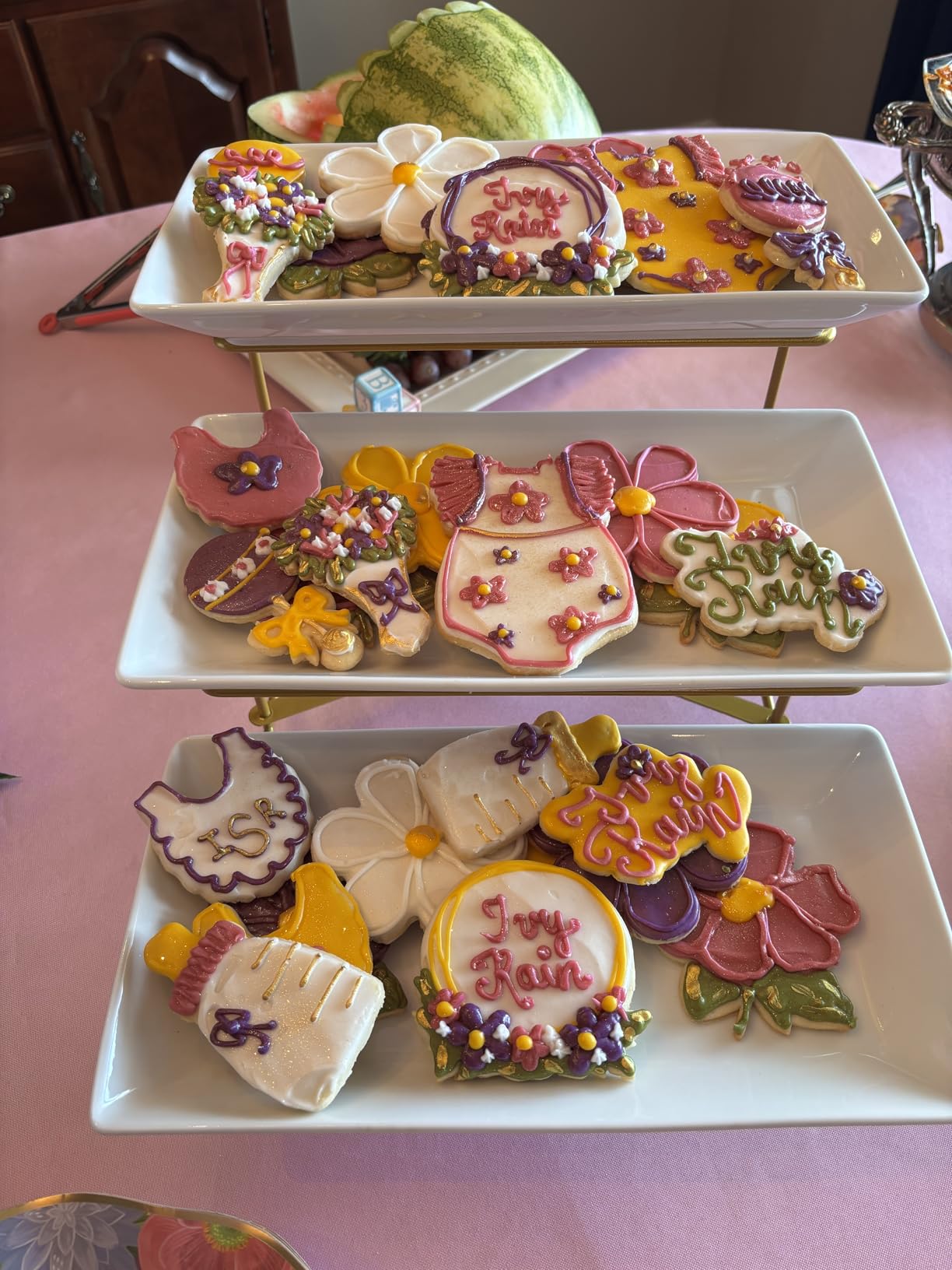 LAUCHUH 3 Tier Serving Tray, Porcelain Serving Platter Tier Serving Stand customer photo 1