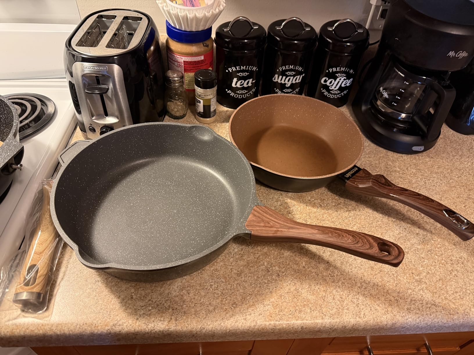 SENSARTE Nonstick Skillet, Deep Frying Pan 10/11/12-inch, Saute Pan with Lid, Stay-cool Handle, Healthy Stone Cookware Cooking Pan, Induction Compatible (10-Inch/3.5QT) customer photo 1
