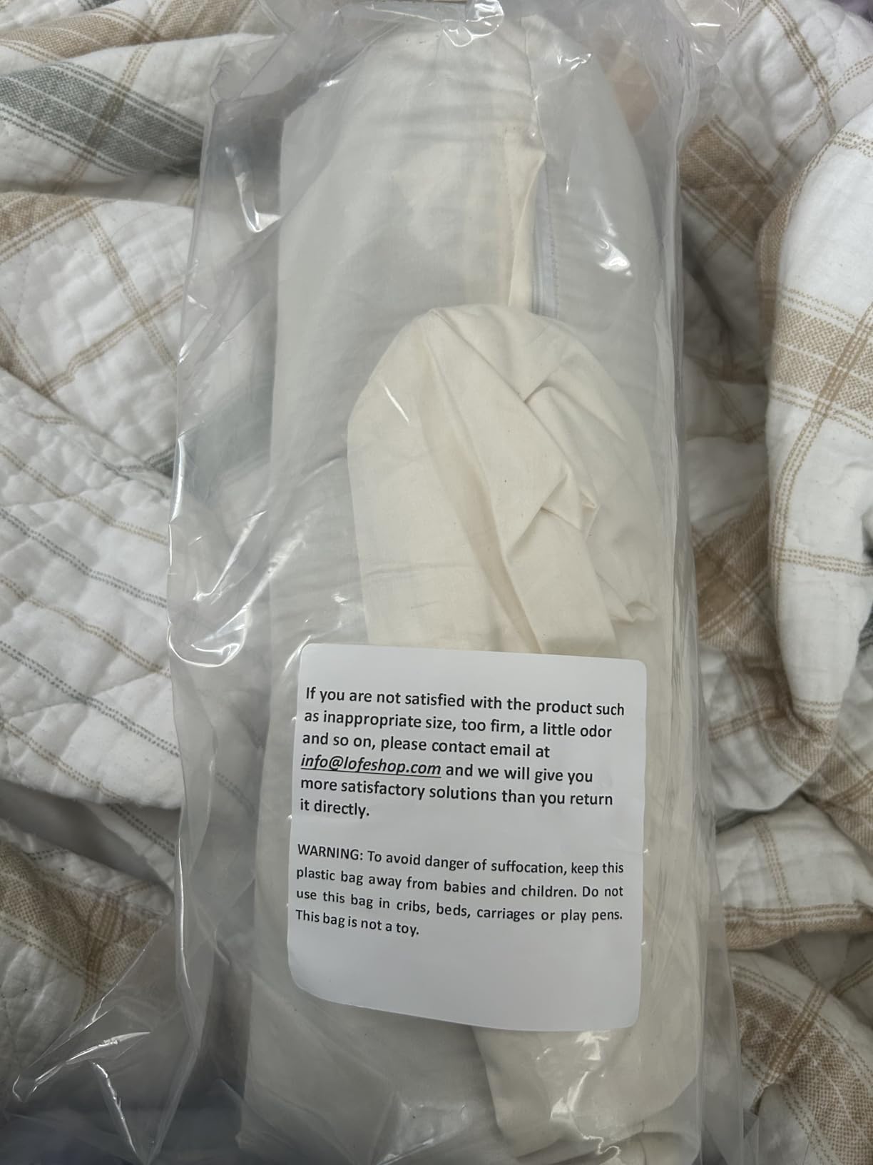 LOFE Adjustable Buckwheat Neck Pillow - Cervical Roll to Relieve Tension | Buckwheat Pillow to Provide Firm Support for Side/Back Sleepers, Cylinder Bolster Pillows with Organic Pillowcase 17x6in customer photo 1