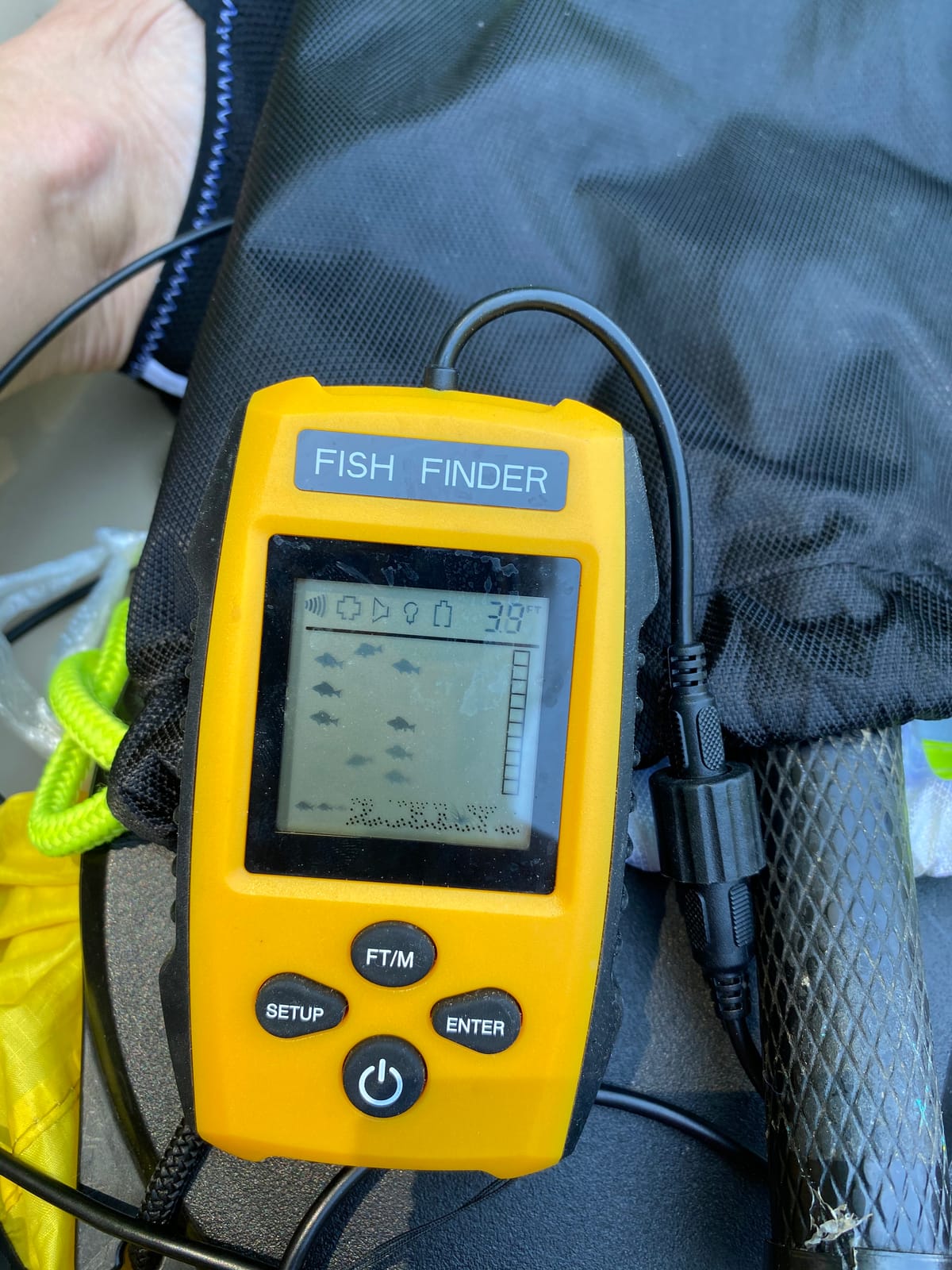 Handheld Fish Finder Portable Fishing Kayak Fishfinder Fish Depth Finder Fishing Gear with Sonar Transducer and LCD Display customer photo 2