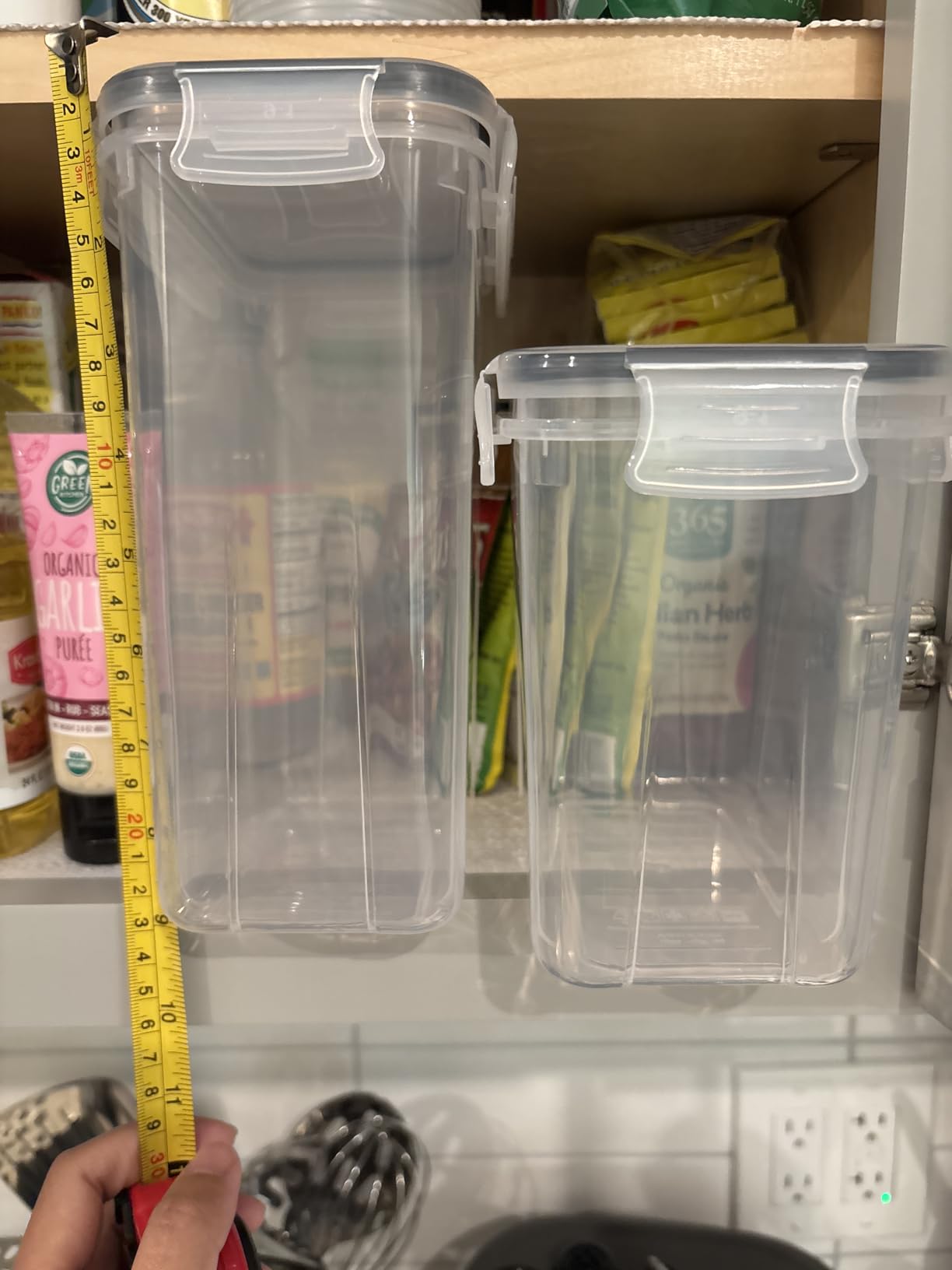 PRAKI Airtight Food Storage Containers Set, 16 Pcs BPA Free Plastic Dry Food Canisters for Kitchen Pantry Organization and Storage Ideal for Cereal, Flour & Sugar - Labels, Marker(Black) customer photo 1