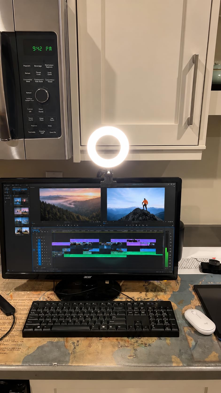 Video Conference Lighting Kit, Ring Light Clip on Laptop Monitor with 5 Dimmable Color & 5 Brightness Level for Webcam Lighting/Zoom Lighting/Remote Working/Self Broadcasting and Live Streaming customer photo 1