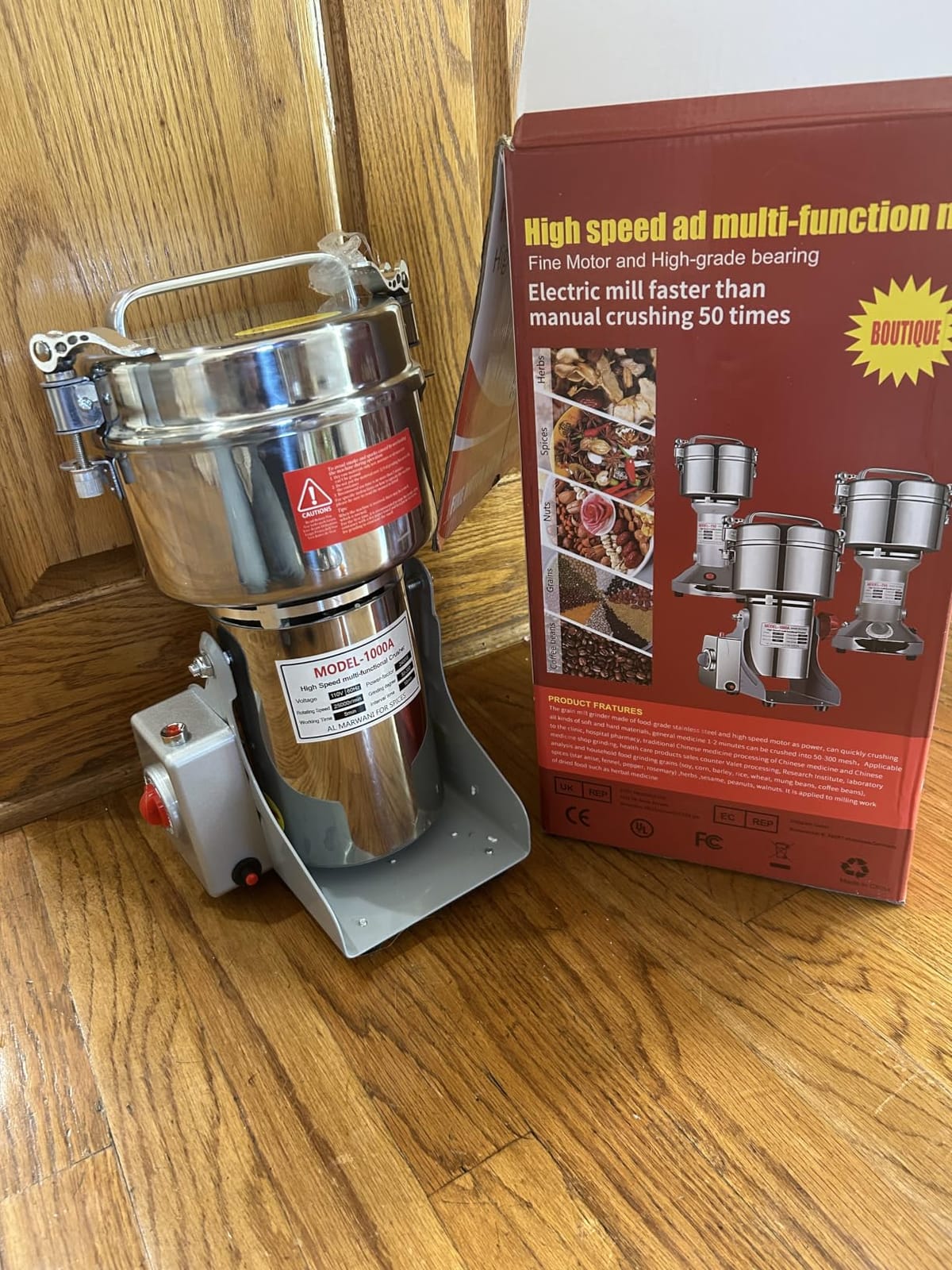 Grain Mill 150g High Speed Food Electric Stainless Steel Grinder Mill Seeds Flour Nut Pill Wheat Corn Herbs Spices & Seasonings Grinder Dry Grain Powder Machine customer photo 1