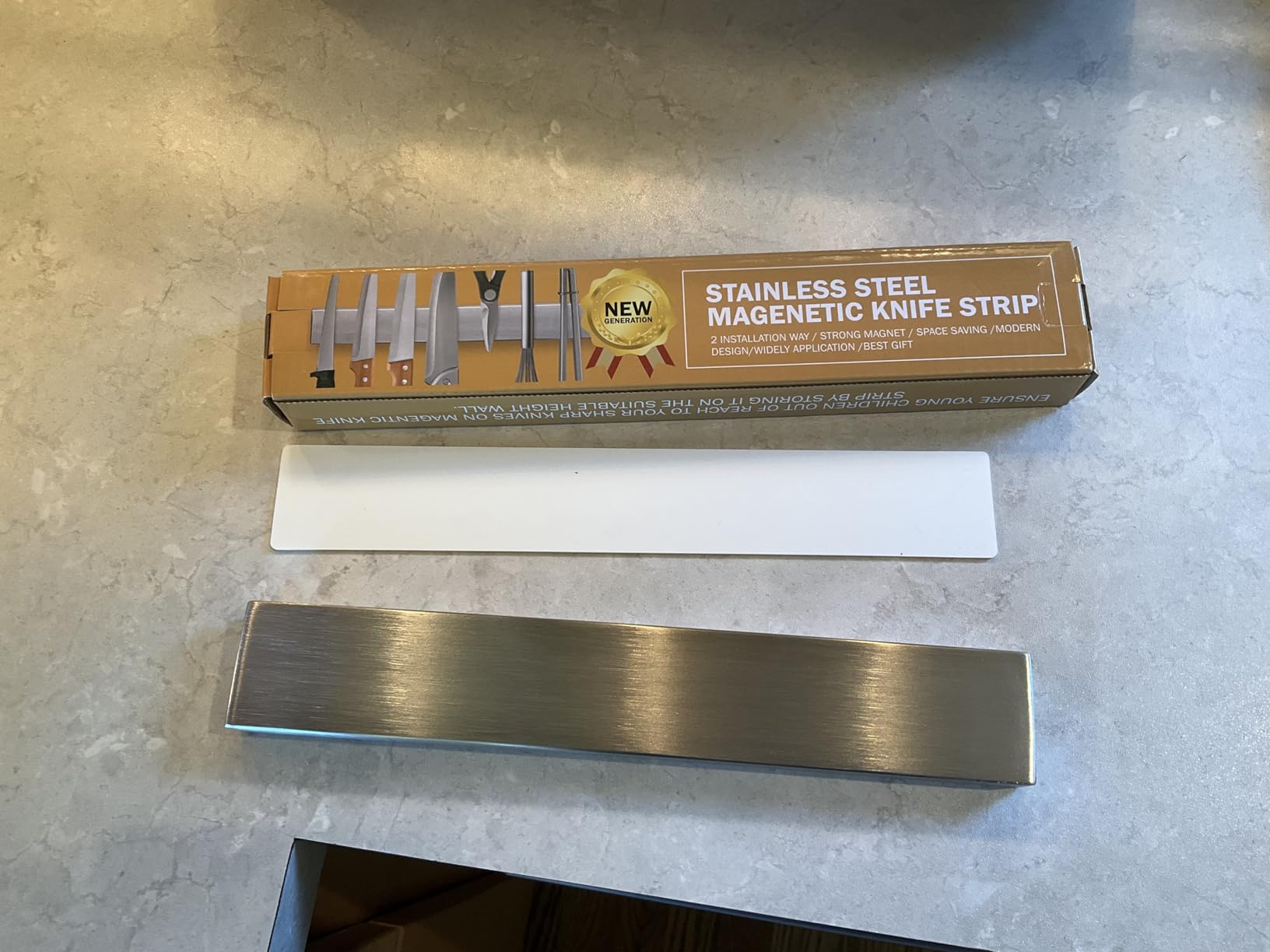 Ninonly 10 Inch Magnetic Knife Holder for Wall, Stainless Steel Knife Strip customer photo 1