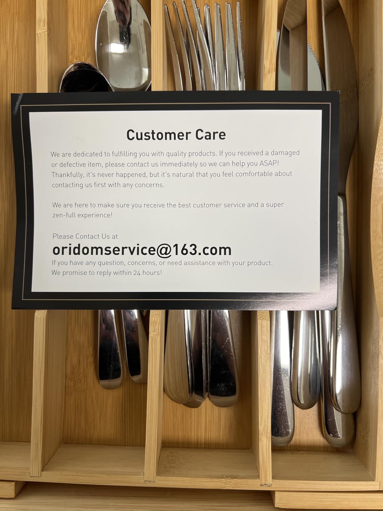 Expandable Bamboo Kitchen Drawer Organizer for Cutlery and Utensils, Adjustable Bamboo Wood Cutlery Tray in Drawer for Flatware and Silverware in Kitchen, (Natural) customer photo 1
