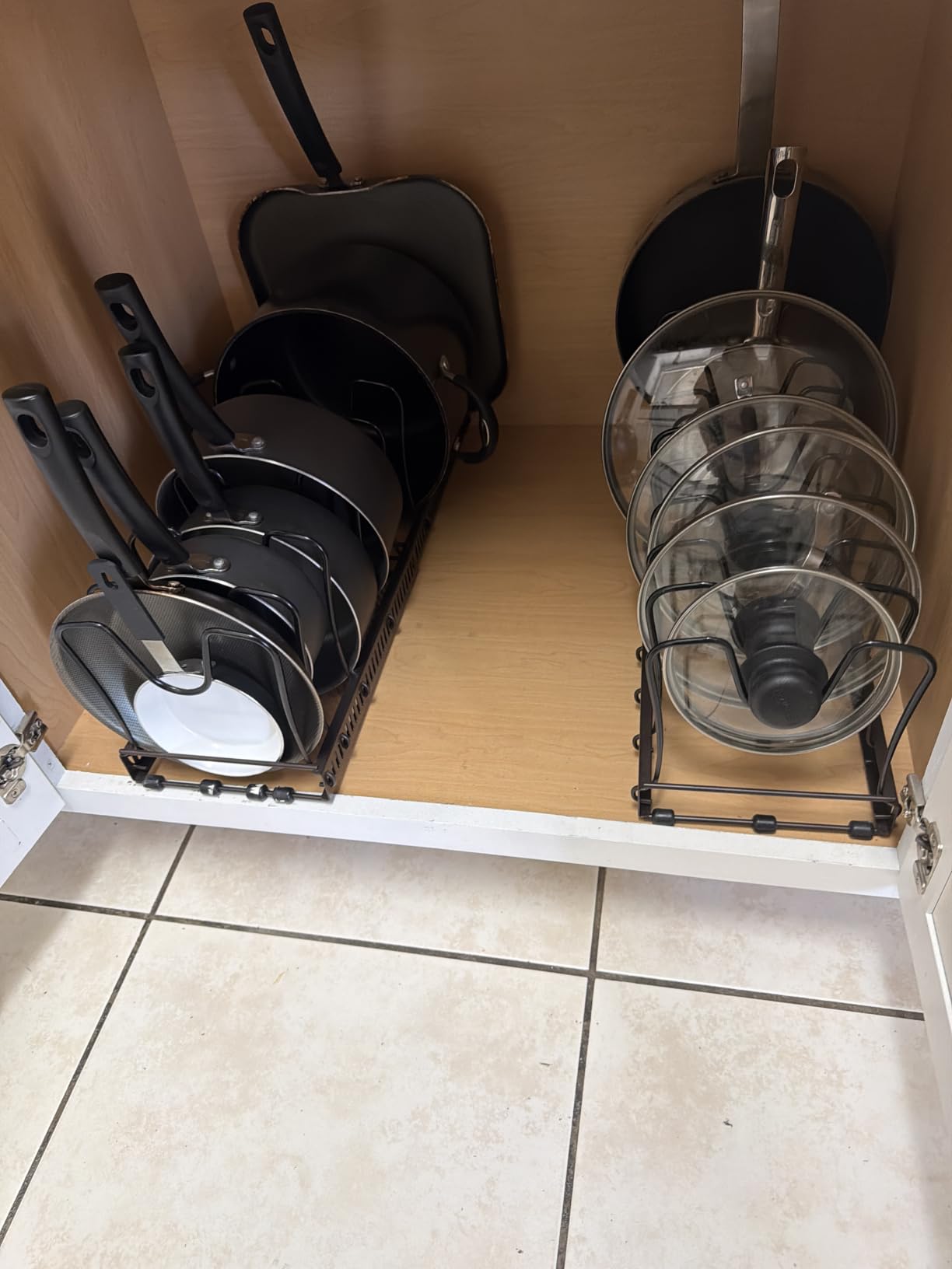 ROOHUA Pot and Pan Lid Organizer Rack for Under Cabinet, 12