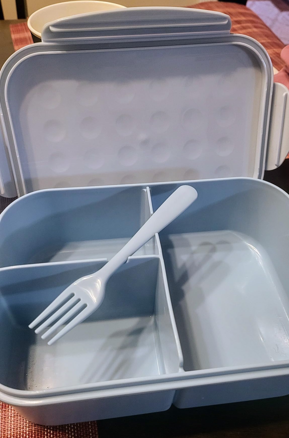 MISS BIG® Bento Lunch Box for Adults & Kids, 1900ml, 3 Compartments, White customer photo 2