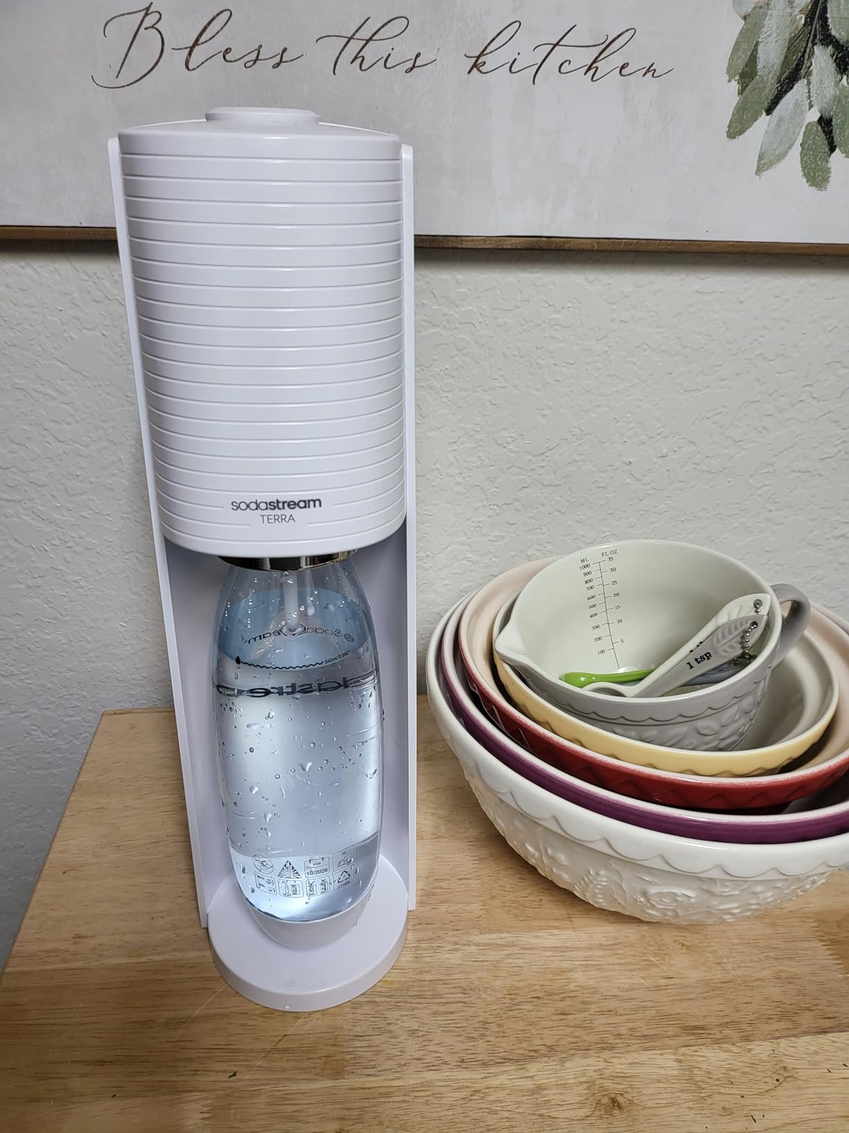 SodaStream TERRA Sparkling Water Maker, Value Bundle, CQC CO2 System, Includes 2 Quick Connect 60L CO2 Cylinders, 3 Dishwasher Safe BPA Free Bottles, 2 bubly Flavor Drops, Make your own Pepsi, Black customer photo 1