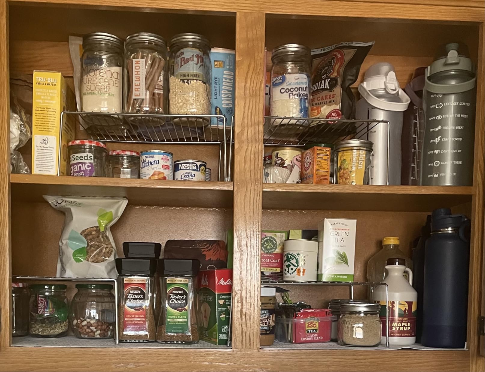 Kitchen Cabinet Shelf Organizer Set of 6, Medium (13 x 9.4 inch) Metal Wire Pantry Storage Shelves, Dish Plate Racks for Cabinets, Freezer, Counter, Cupboard Organizers and Storage, White customer photo 1