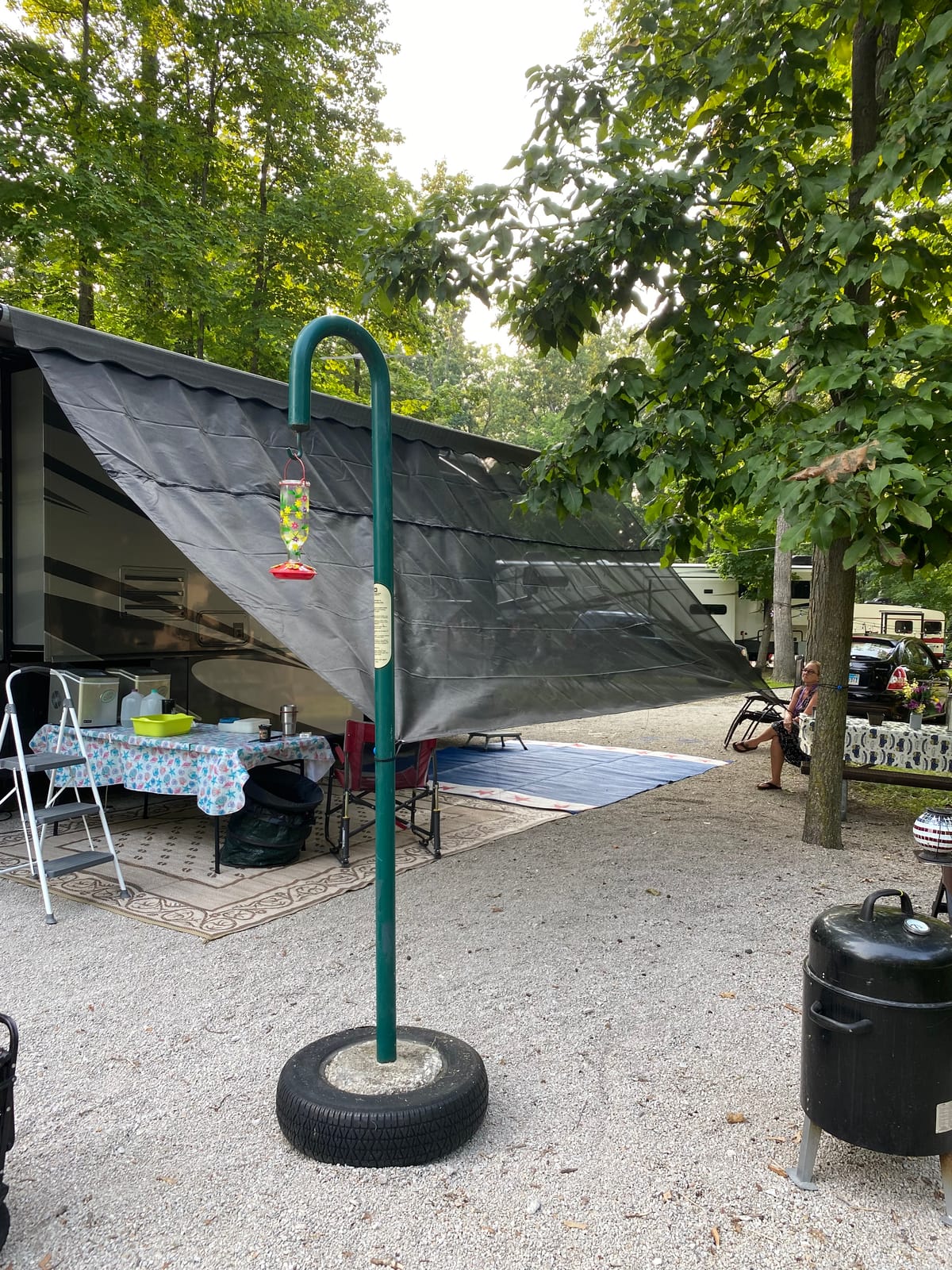 RV Awning Sun Shade Screen with Zipper 9' x 14'(Fit for 15' Awning), RV Awning Shade Screen with Zipper Motorhome Trailer Camper Awning Shade Black Mesh Sunscreen UV Blocker Complete Kits customer photo 1