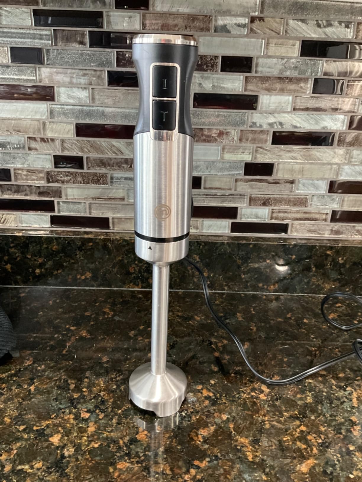 MasterChef Immersion Blender Handheld with Electric Whisk & Milk Frother Attachments, Hand Held Stainless Steel Stick Emulsifier for Making Baby Food, Soup, Puree, Cake, Cappuccino, Latte etc, 400W customer photo 2
