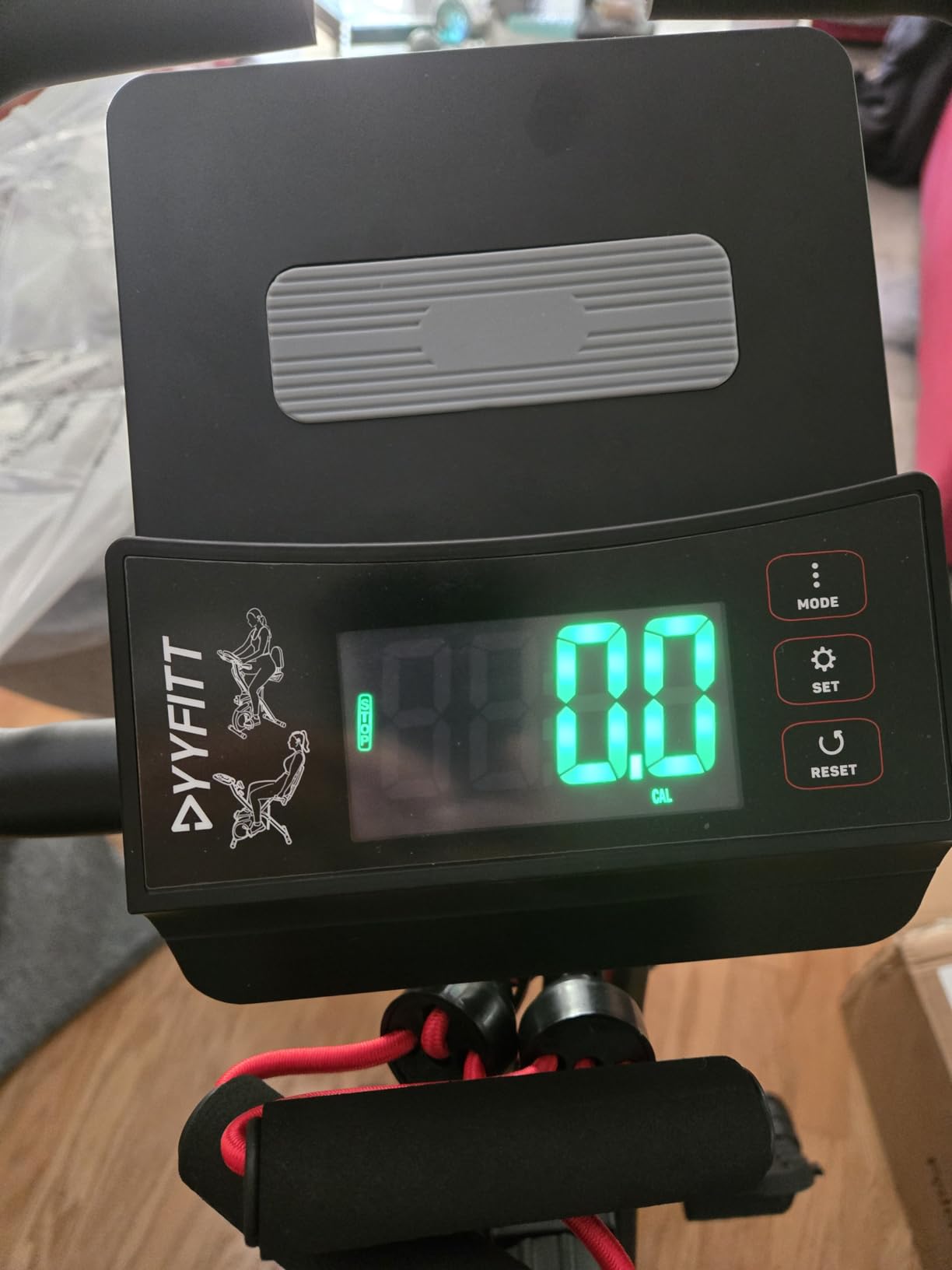 YYFITT 3-IN-1 Exercise Bike with Luminous Display | Foldable | XXL Backrest | Stationary Bike for Seniors w/ Wider Seat, 16 Level Magnetic Resistance, Arm Bands for Home Gym, 300lb Weight Capacity, Quiet customer photo 1