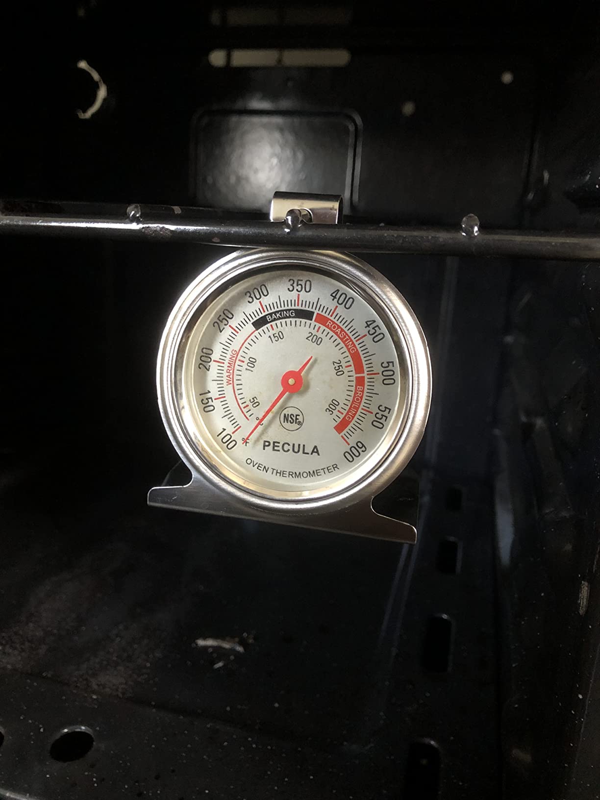 PECULA Stainless Steel Oven Thermometer Large Dial – Instant Read, 50-300°C / 100-600°F Accurate Temperature Gauge for Baking, Grilling, Roasting & Meat Use customer photo 2