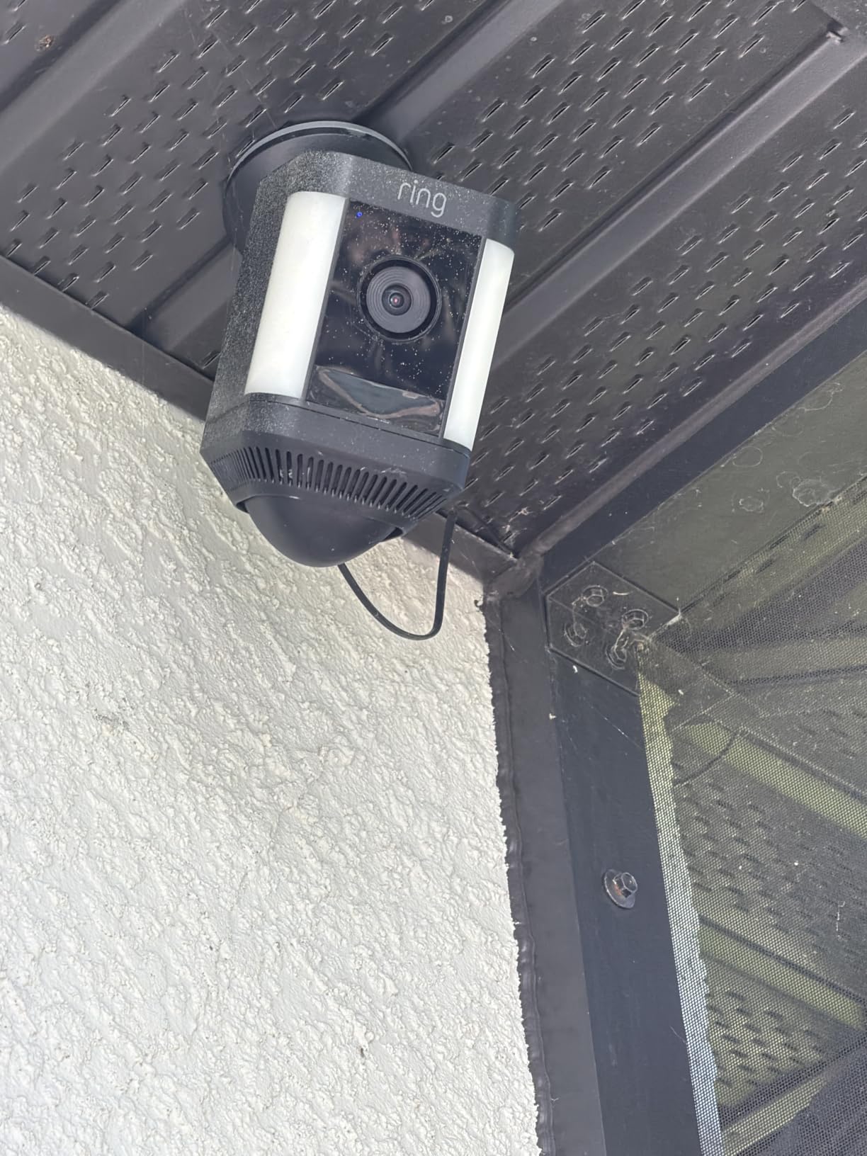 Ring Spotlight Cam Plus, Battery, Home or business security with HD video, Two-Way Talk, Color Night Vision, and Security Siren, White customer photo 1
