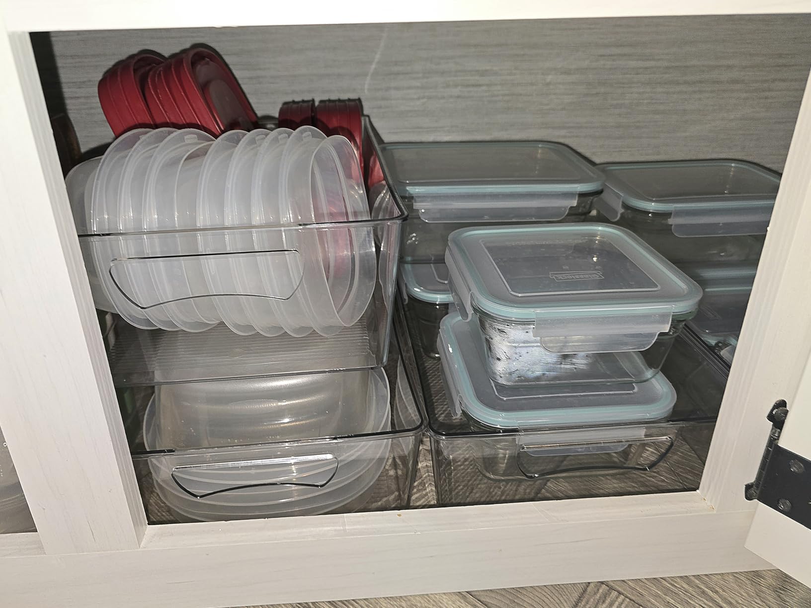 Simple Houseware 4 Pack Clear Fridge Storage Bins Organizer (12