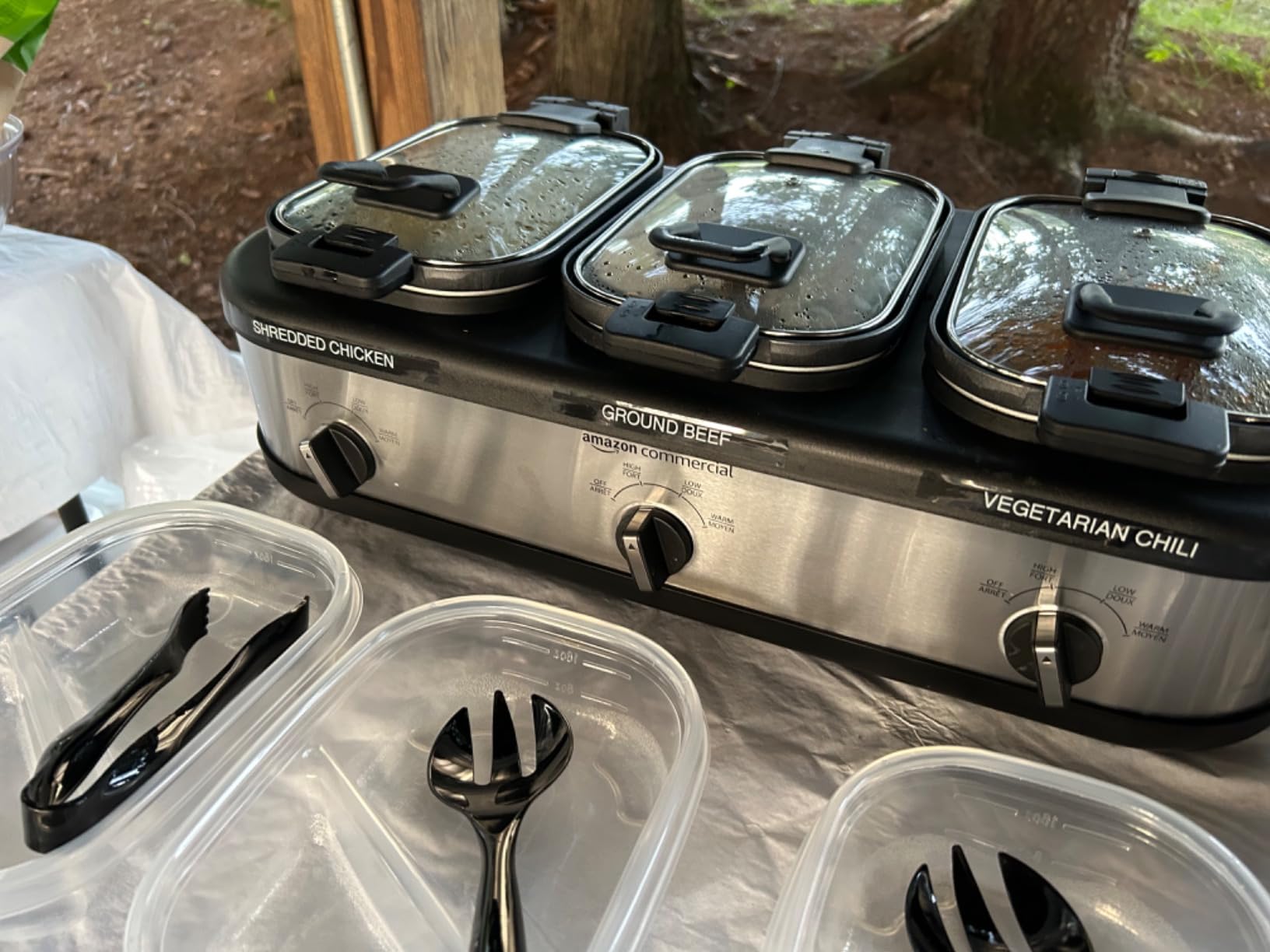 18 Pcs Black Plastic Serving Utensils Set – Heavy Duty Disposable Serving Spoons, Forks & Tongs | 10″ Serving Spoons for Buffet, Party, Catering, Wedding | Reusable, BPA-Free customer photo 1