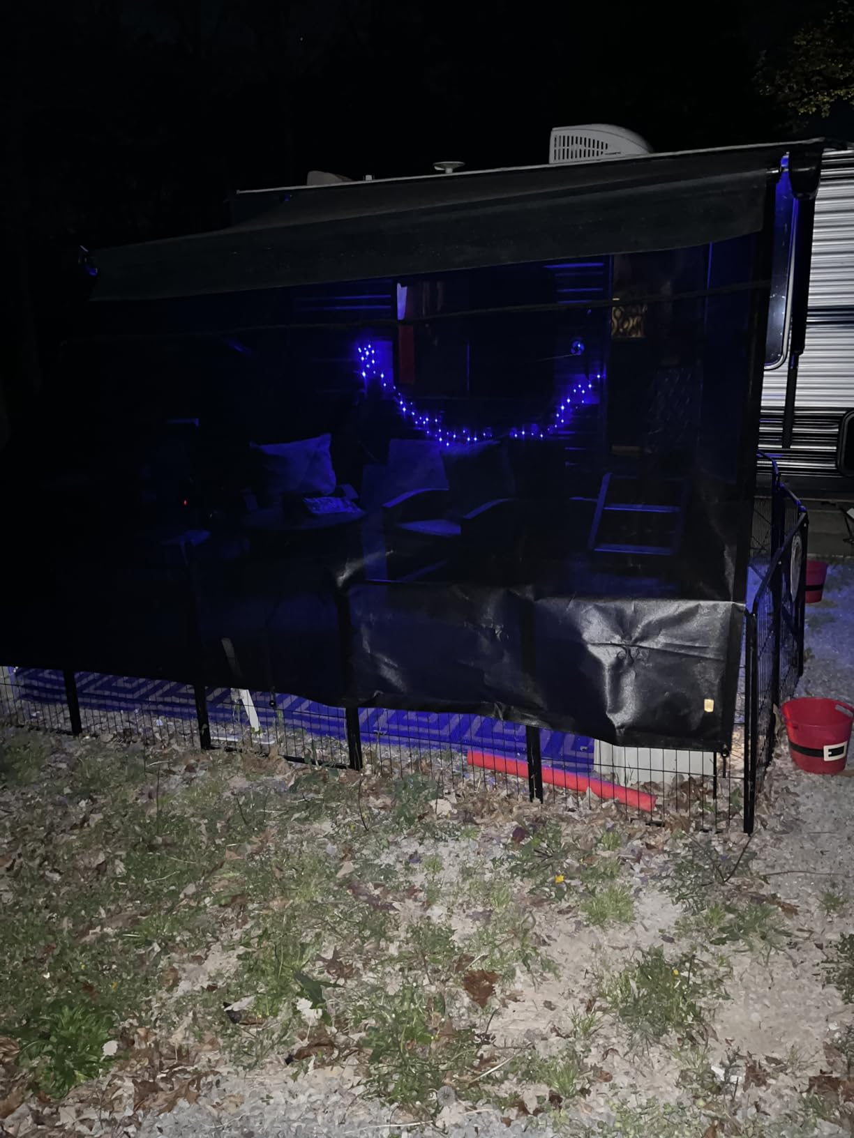 Dulepax RV Awning Side Shade- 9'X7' -Second Generation RV Awning Side Shade Screen Significantly Improves Shadew and Privacy.Universal RV Awning Shade Screen with Complete Kits. customer photo 1
