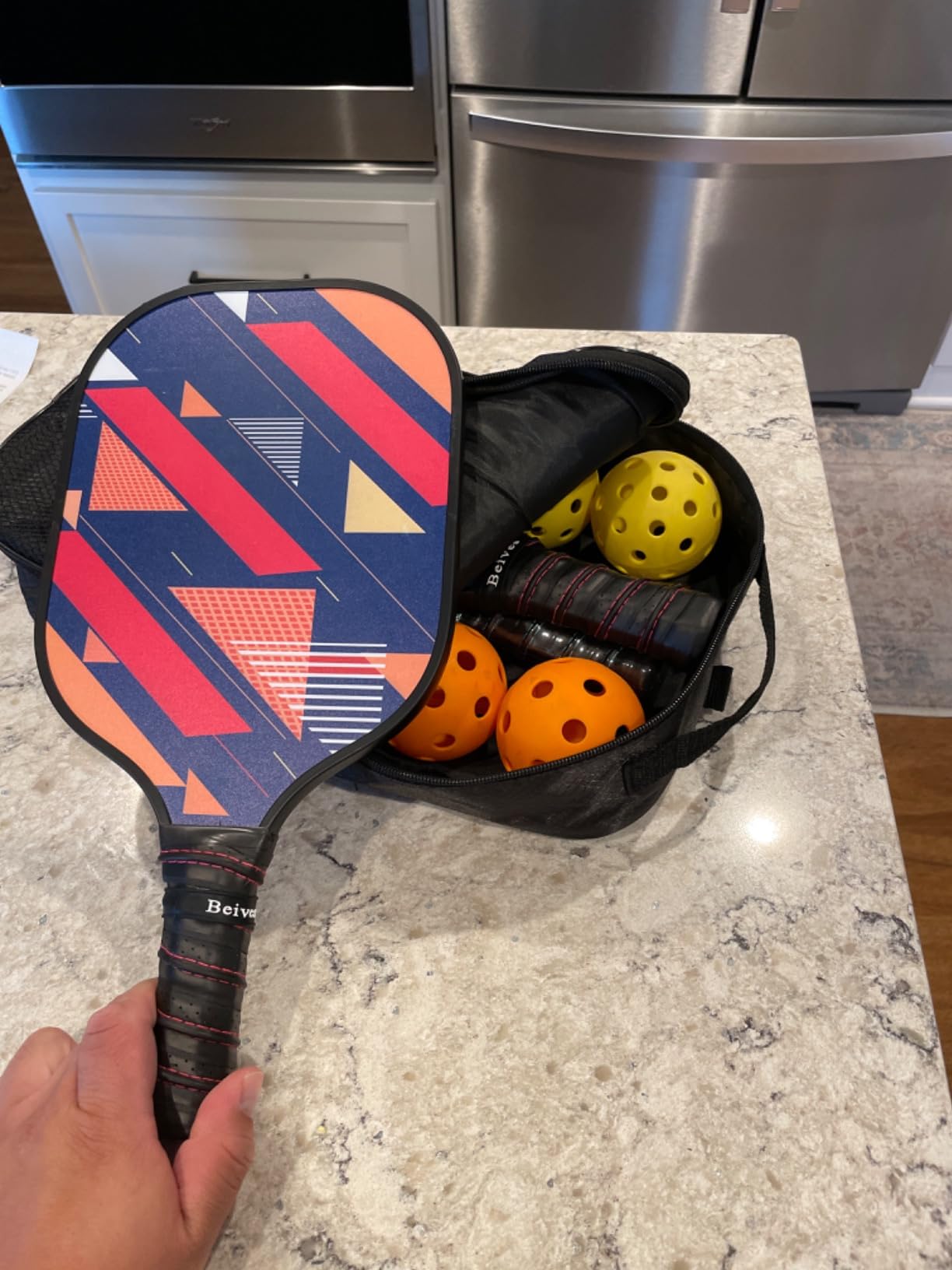 Pickleball Paddles Set of 4, Fiberglass Rackets USAPA Approved customer photo 2