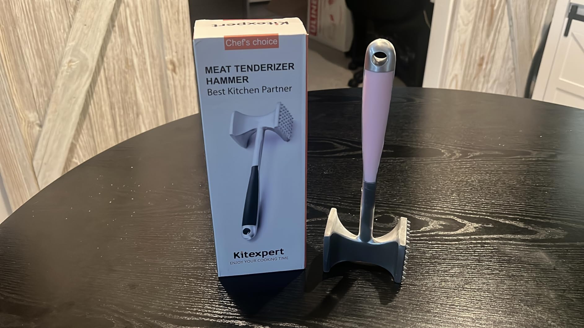 KITEXPERT Meat Tenderizer Hammer with Comfortable-Grip Handle, Dual-side Mallet for Kitchen, Heavy Duty Pounder For Tenderizing Steak, Beef and Fish customer photo 1