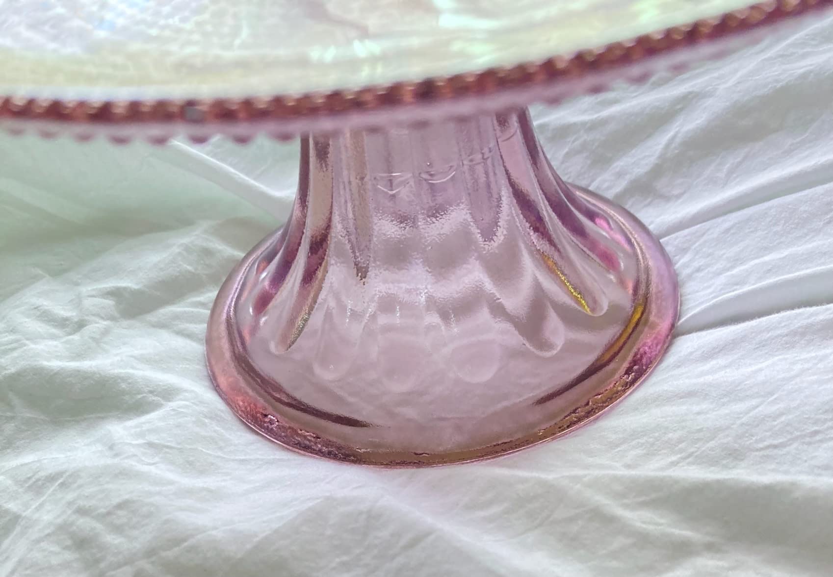 Fortessa Jupiter Beaded Hobnail Glass, 13 Inch Cake Stand, Clear customer photo 1