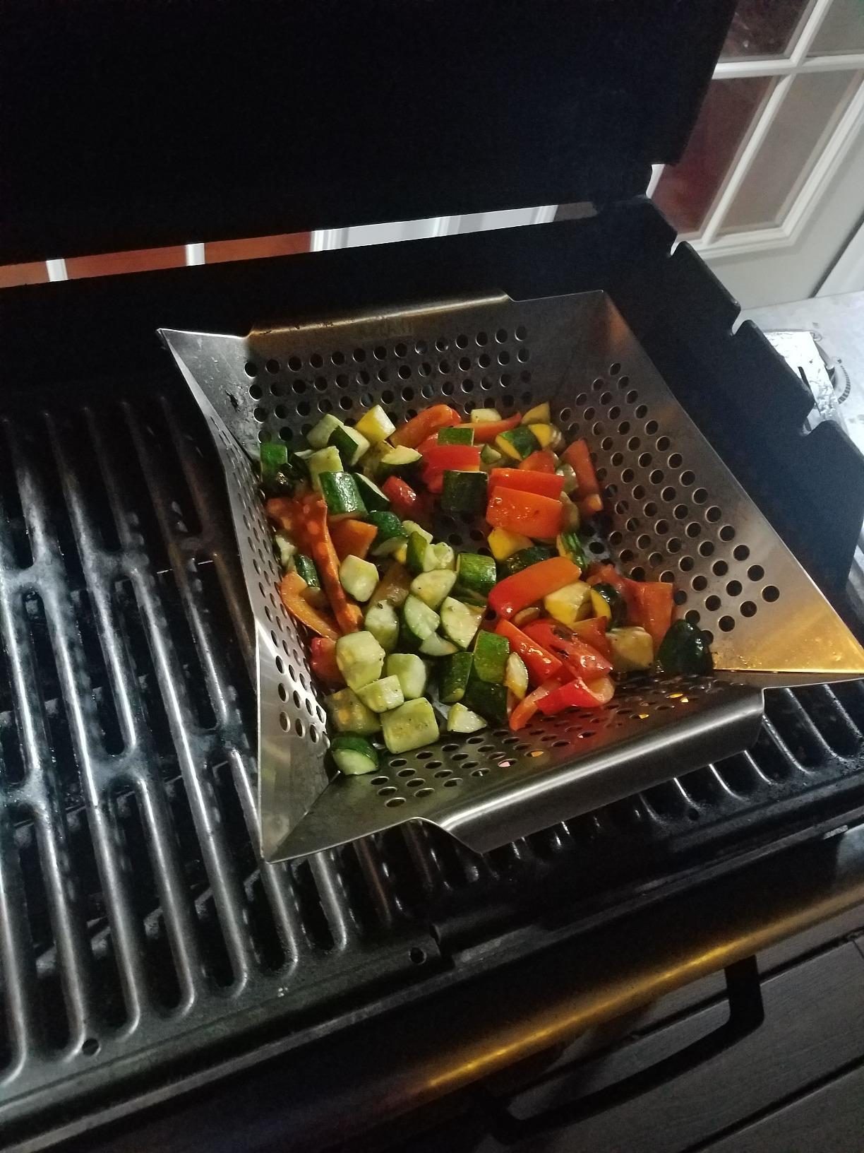 GRILLART Grill Basket Heavy Duty -Large Grill Baskets for Outdoor Grill Vegetables -Stainless Steel Veggie Grilling Basket/Pan - Lasting Grill Vegetable Basket BBQ Grill Accessories, Gifts for Dad Men customer photo 1