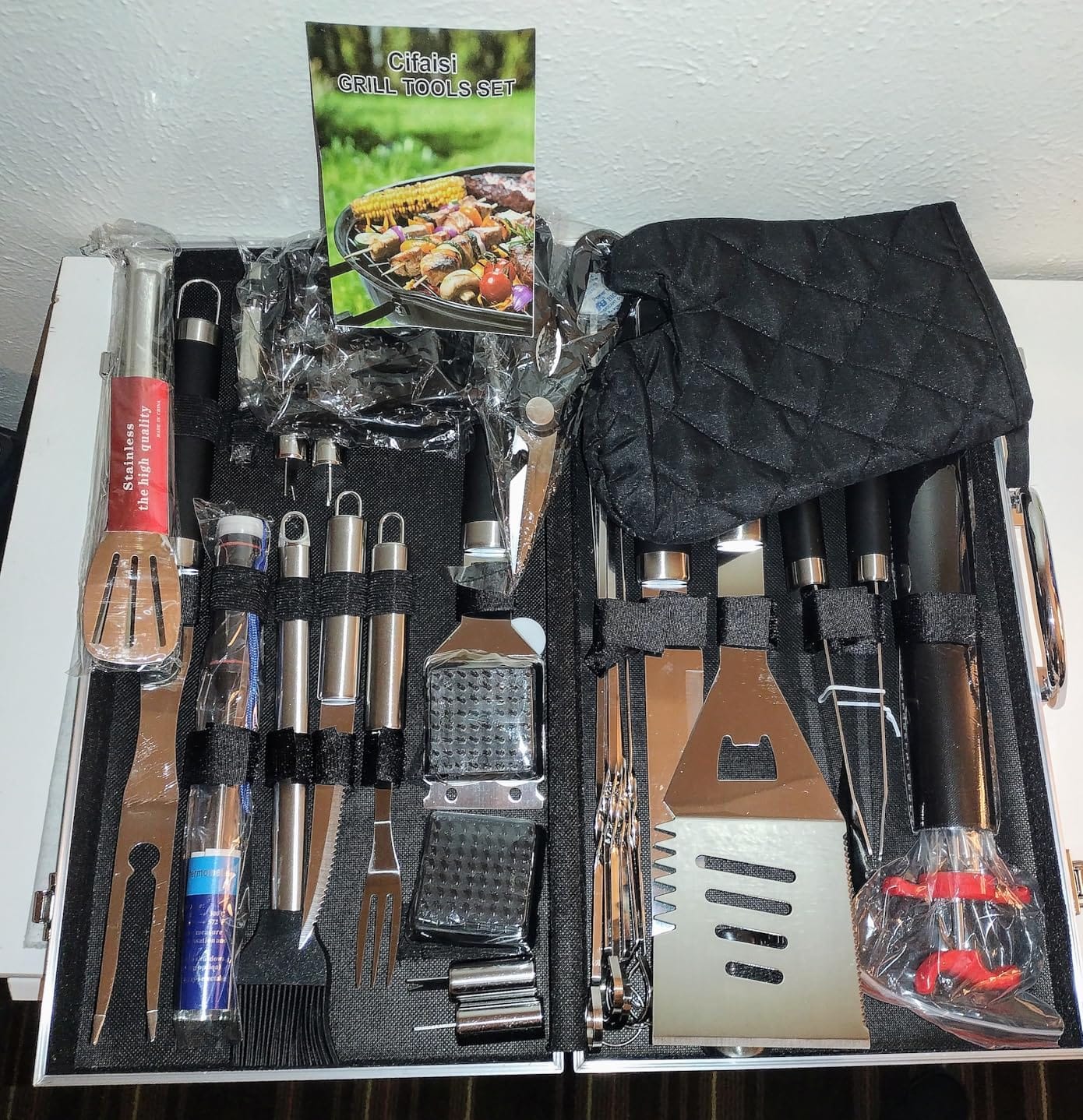Cifaisi 38Pcs BBQ Tools Grilling Accessories Set with Aluminum Case customer photo 1