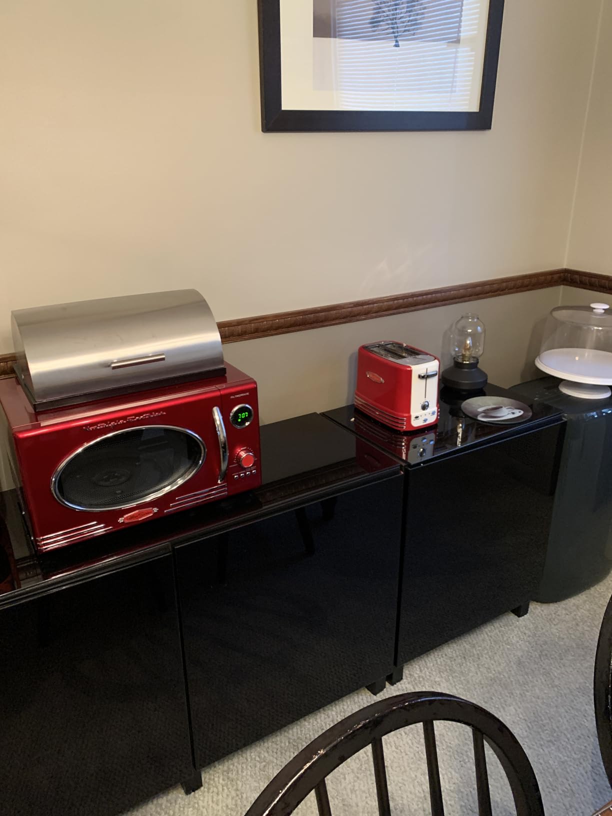 Nostalgia Retro Wide 2-Slice Toaster, Vintage Design With Crumb Tray, Cord Storage & 5 Toasting Levels, Red customer photo 1