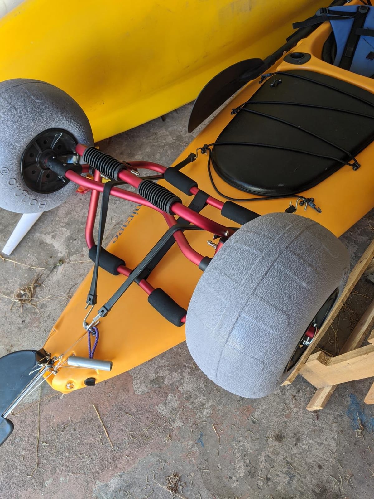 Bonnlo Kayak Cart Trolley Canoe Paddle Board Boat Cart Carrier Dolly with 12