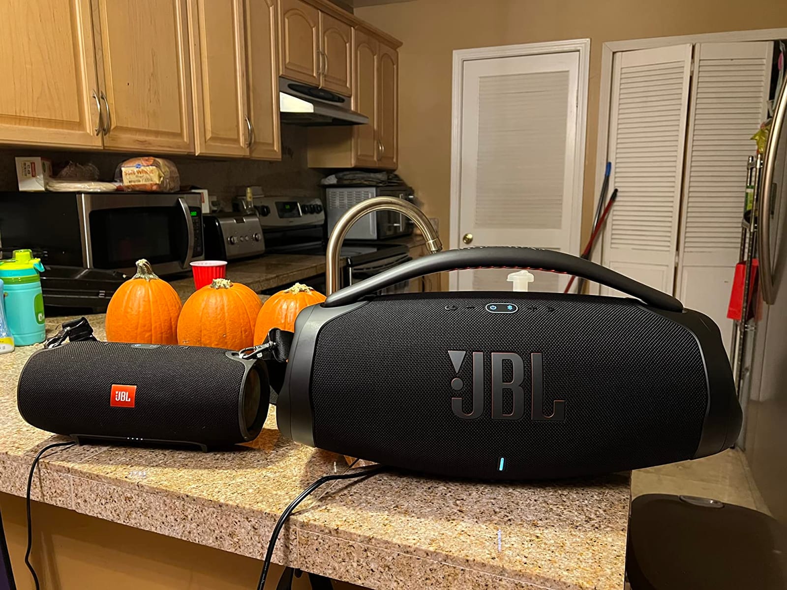 JBL Boombox 3 Black Portable Bluetooth Speaker with Massive Sound, Deepest Bass, IPX7 Waterproof customer photo 1