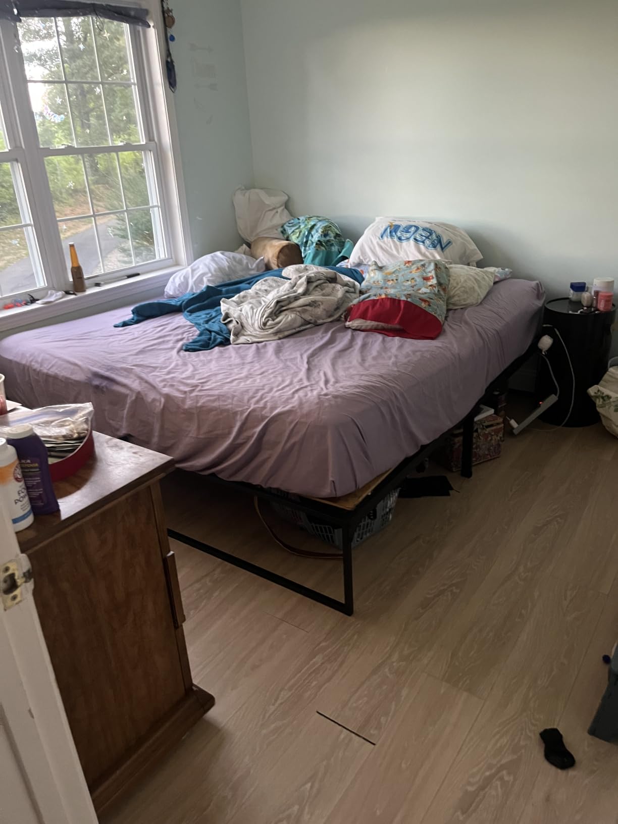 Yitong Angel King Bed Frame, 14 Inch High 3500 lbs Metal Platform, Mattress Foundation with Steel Slat Support/No Box Spring Needed/Noise Free/Non-Slip/Easy Assembly customer photo 1