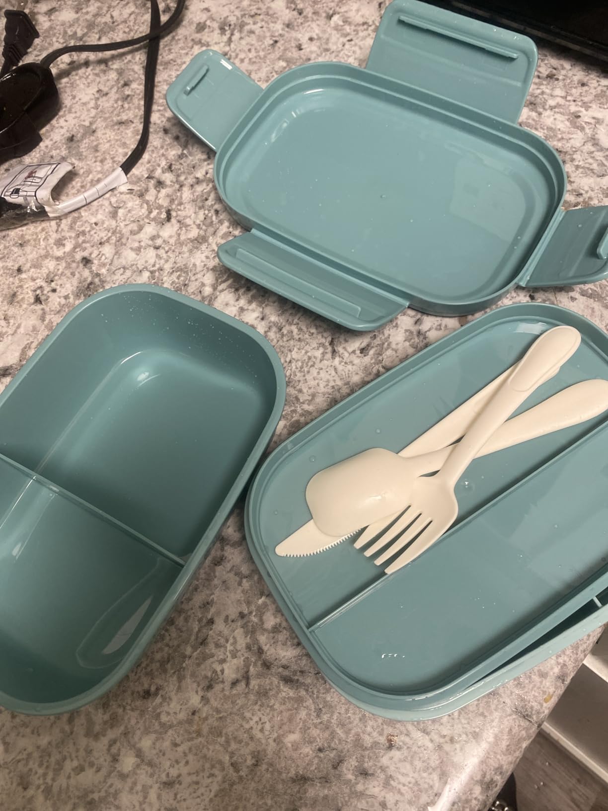 HOMETALL Adult Lunch Box,3 Stackable Bento Lunch Containers for Adults customer photo 1