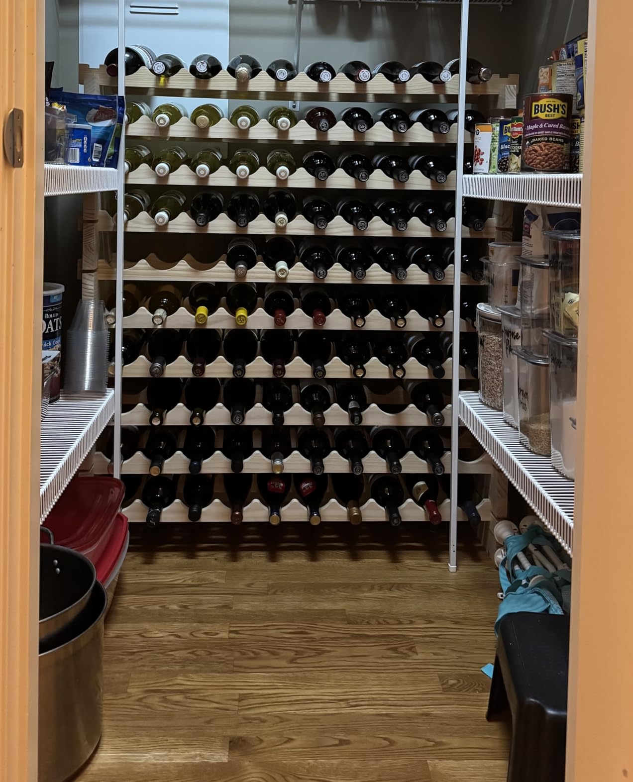 Wine Rack Cabinet Freestanding for Floor Wooden Stackable Storage Modular countertop Wood Wine Holder (120bottle) customer photo 1