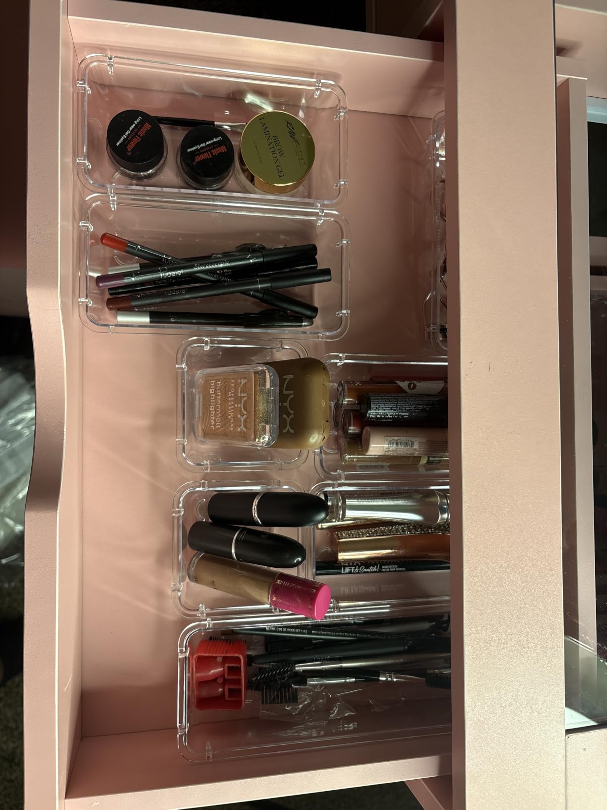 25 PCS Clear Plastic Drawer Organizer, Makeup Organizers and Storage Bins customer photo 1