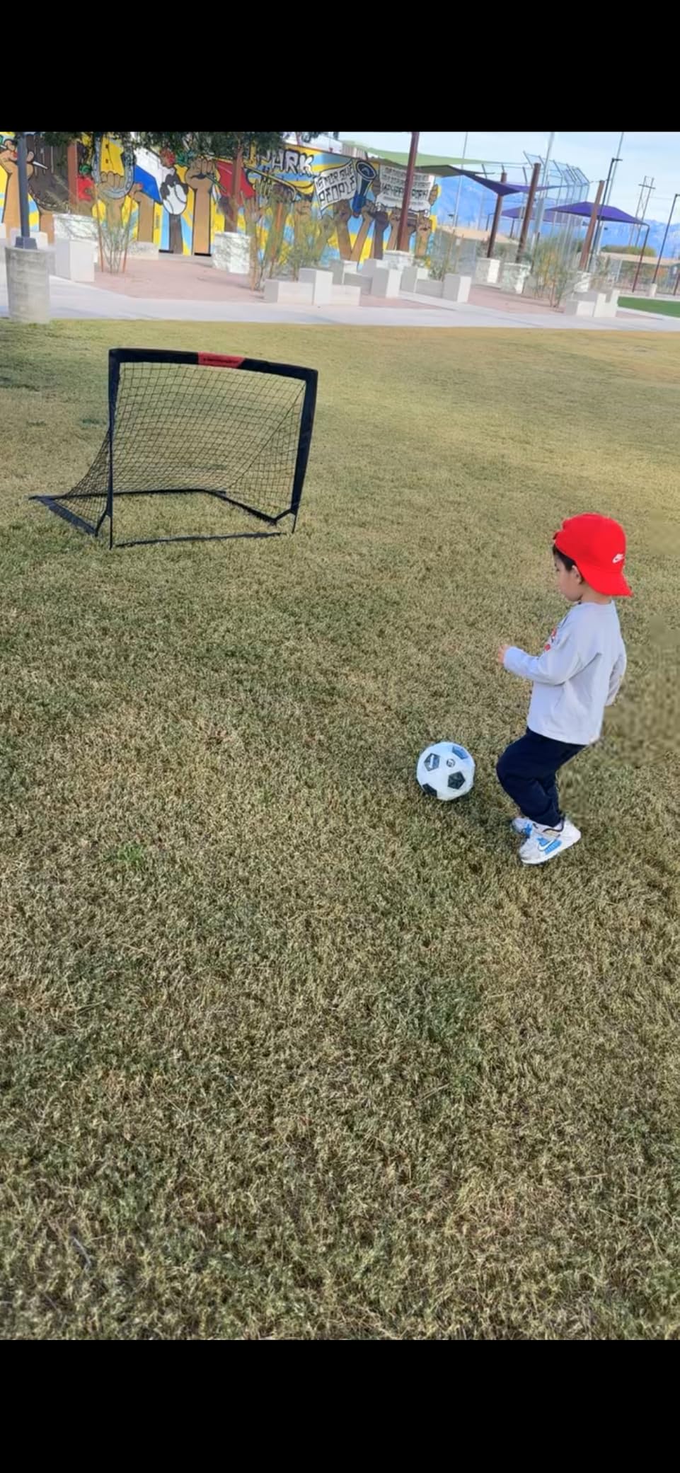 VAVOSPORT Kids Soccer Goals for Backyard Set of 2,Soccer Training Equipment customer photo 2