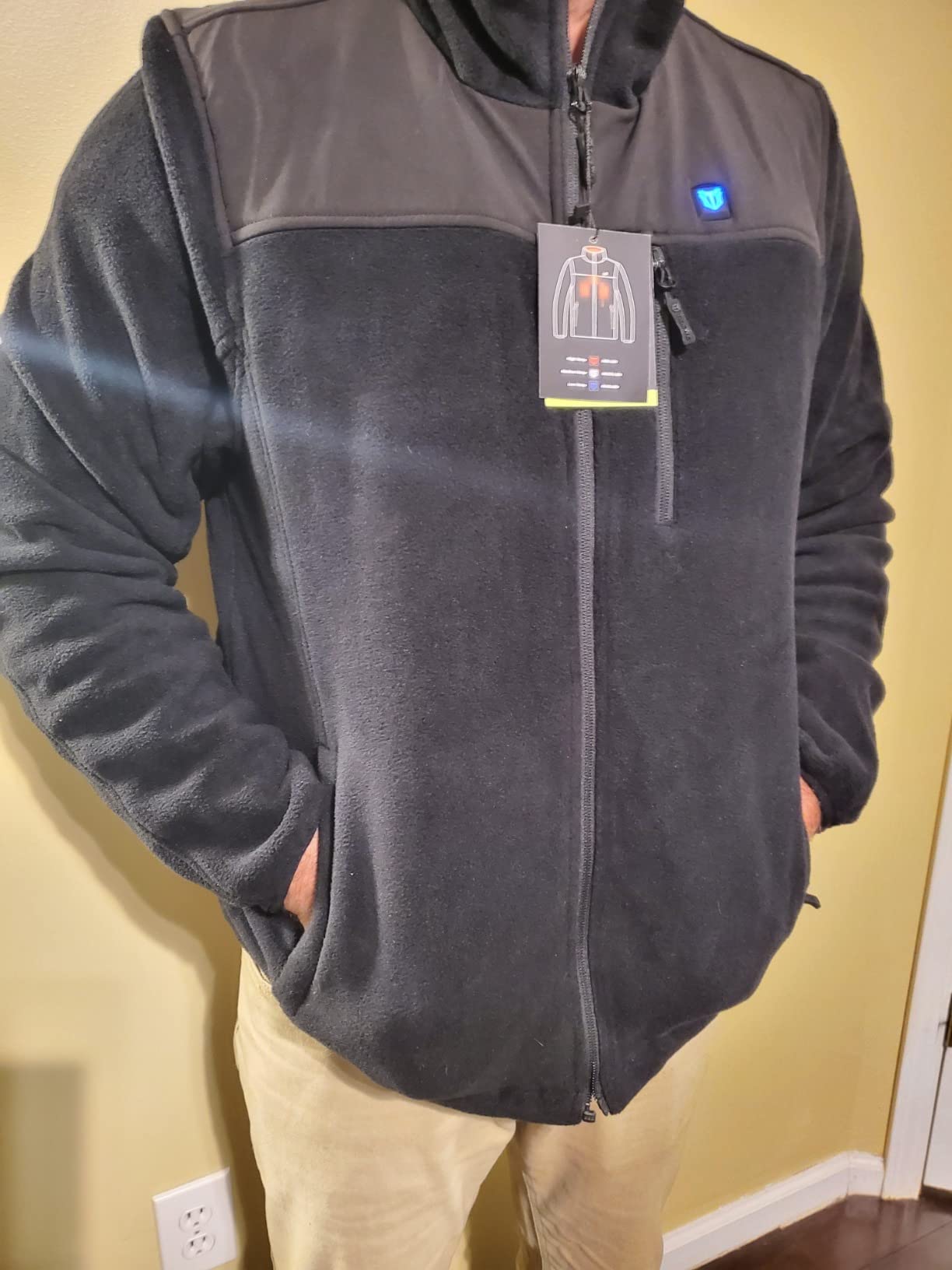 TIDEWE Men’s Heated Jacket Pro Brushed fabric with Battery Pack customer photo 2