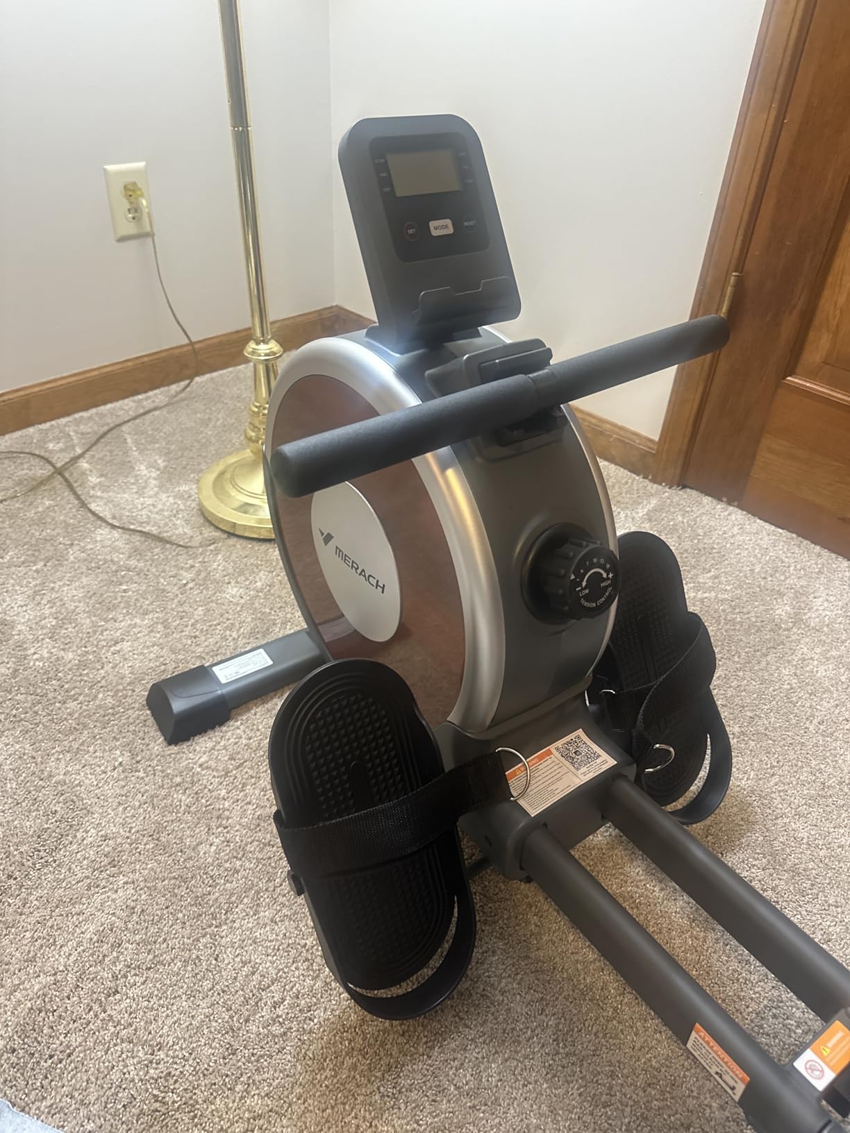 Merach Q1S Magnetic Rowing Machine Indoor, Dual Slide Rail, Quiet & Smooth | 16 Levels Auto Electromagnetic Resistance, Max 350 lbs Capacity, 30-Min Assembly, Ergonomic Seat, Multi-App Support customer photo 2