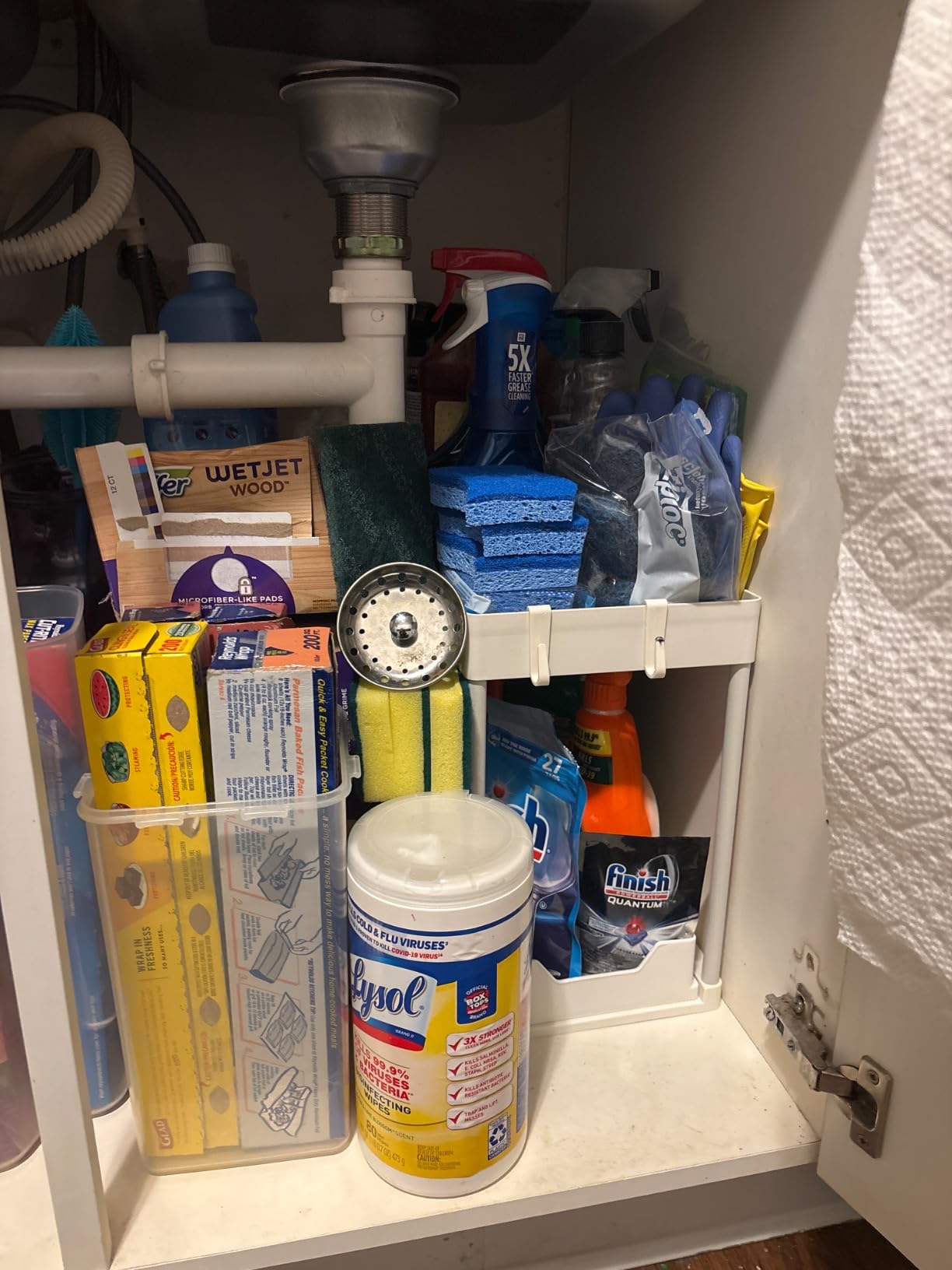 Under Sink Organizer, 2‑Tier Pull‑Out Cabinet Storage for Bathroom Kitchen customer photo 2