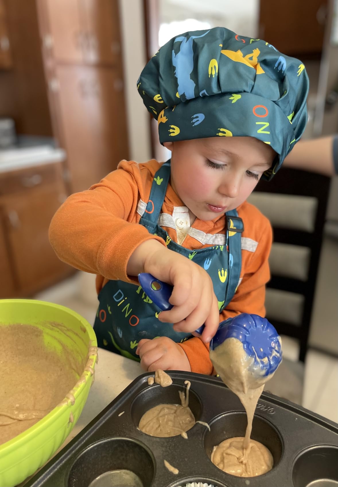 Kids Cooking Sets Real, Kids Baking Set, Chef Set with hat and Apron customer photo 2