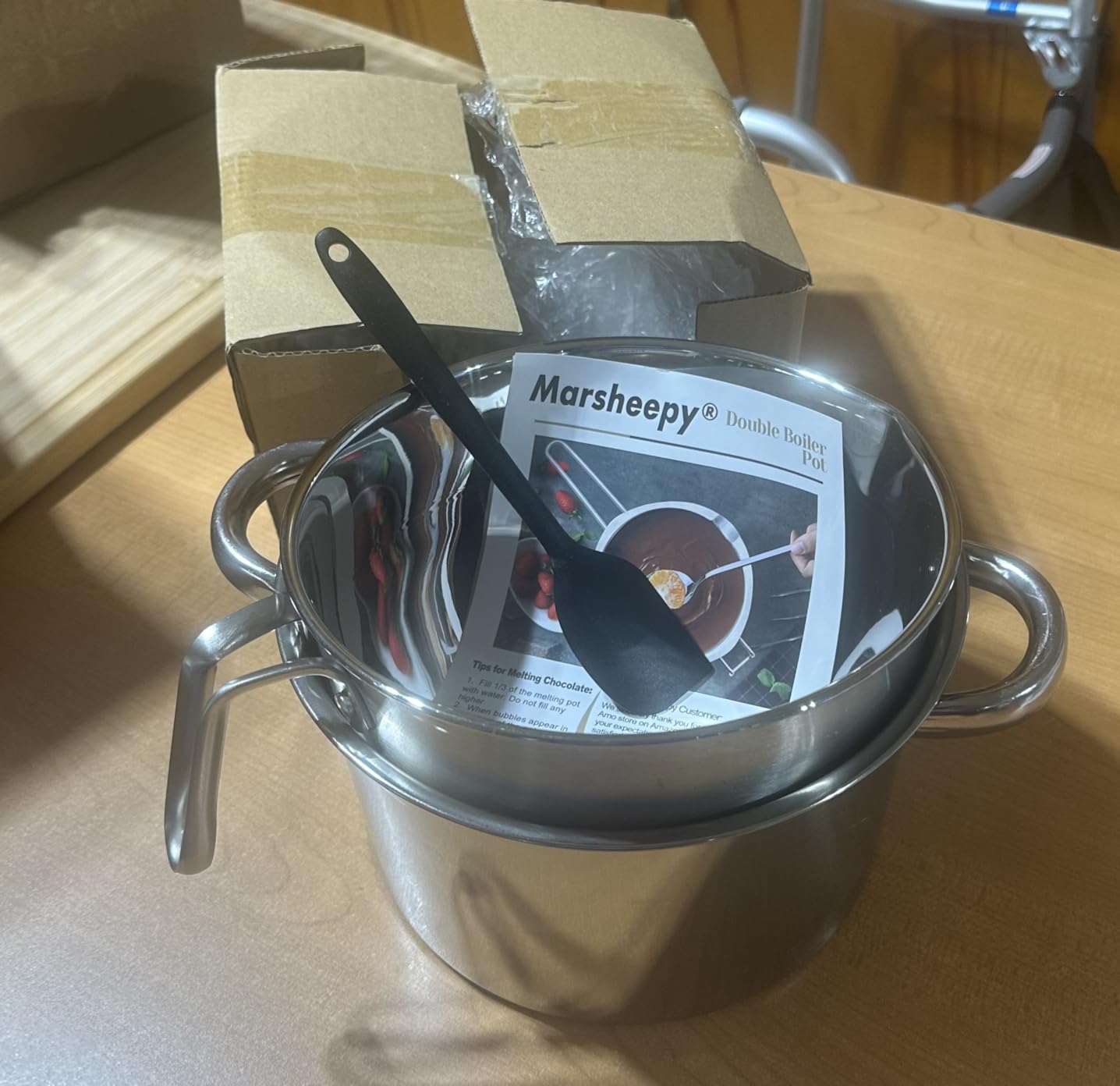 Marsheepy1.1QT Double Boiler Melting Pot with 2QT 304 Stainless Steel Pot customer photo 2