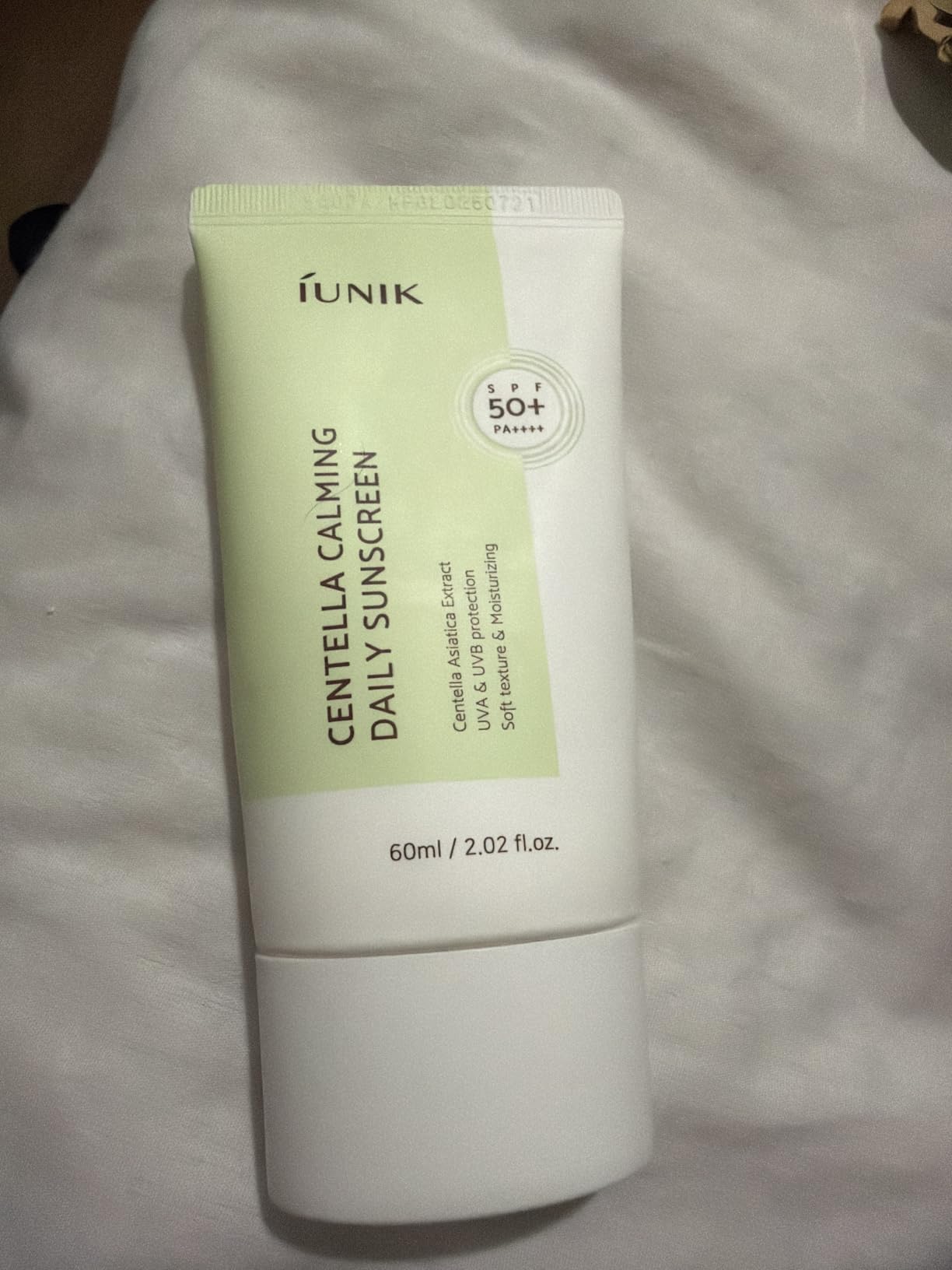 IUNIK Centella Calming Moisture Daily Sunscreen SPF 50+ PA++++ Matte customer photo 1