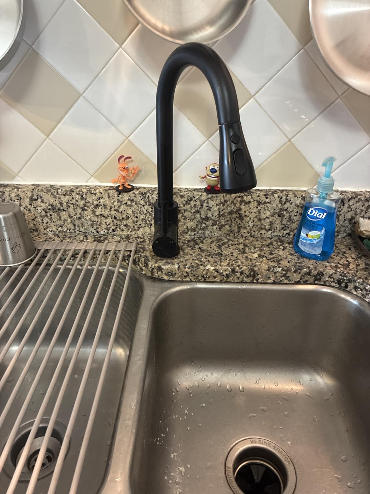VFAUOSIT Commercial Kitchen Faucet with Pull Down Sprayer, Brushed Nickel customer photo 1