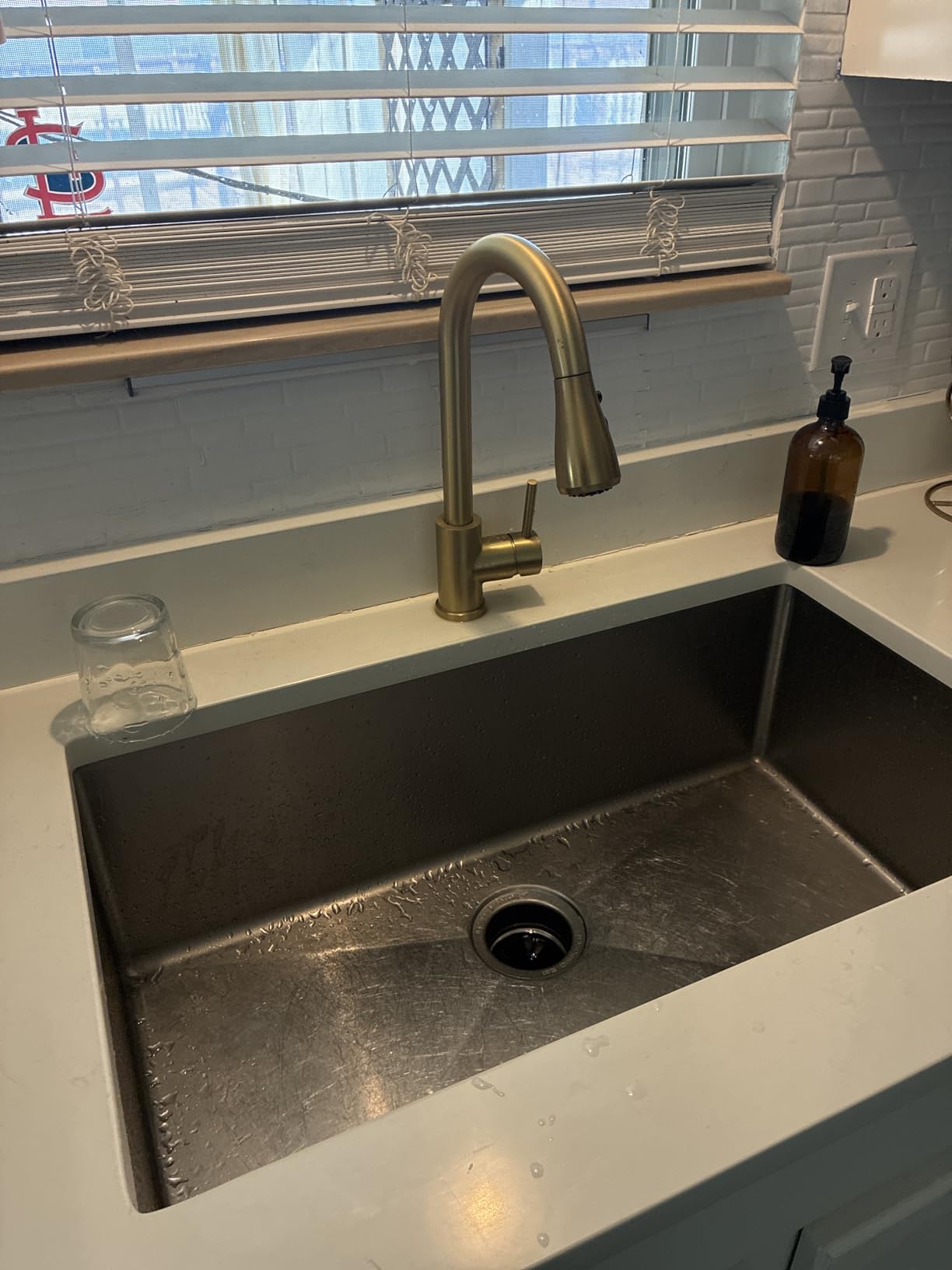VFAUOSIT Commercial Kitchen Faucet with Pull Down Sprayer, Brushed Nickel customer photo 2
