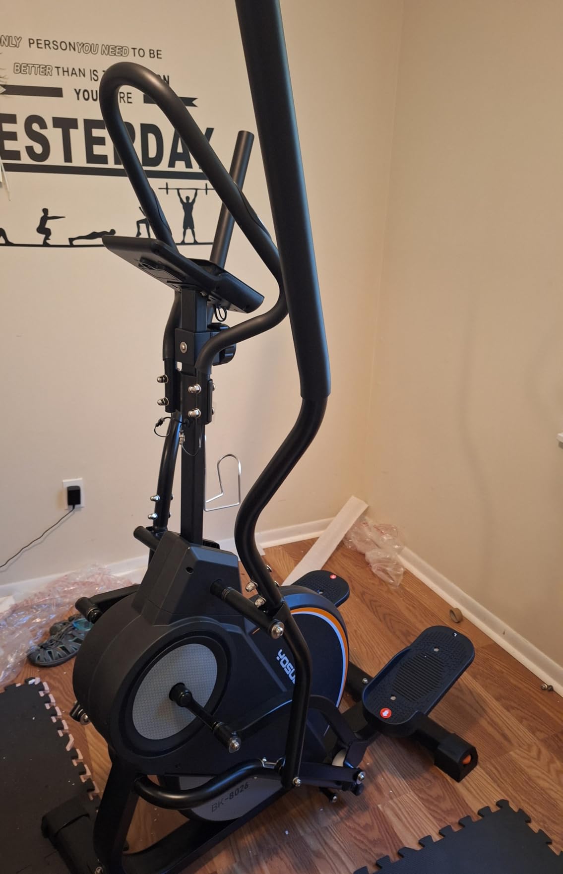 YOSUDA Elliptical Exercise Machine, Compact Elliptical with 45° Incline | 3-in-1 (Elliptical + Cardio Climber + Stair Stepper) Elliptical, 400LBS Capacity, Support Kinomap/Fed APP, 16 Level Resistance customer photo 1