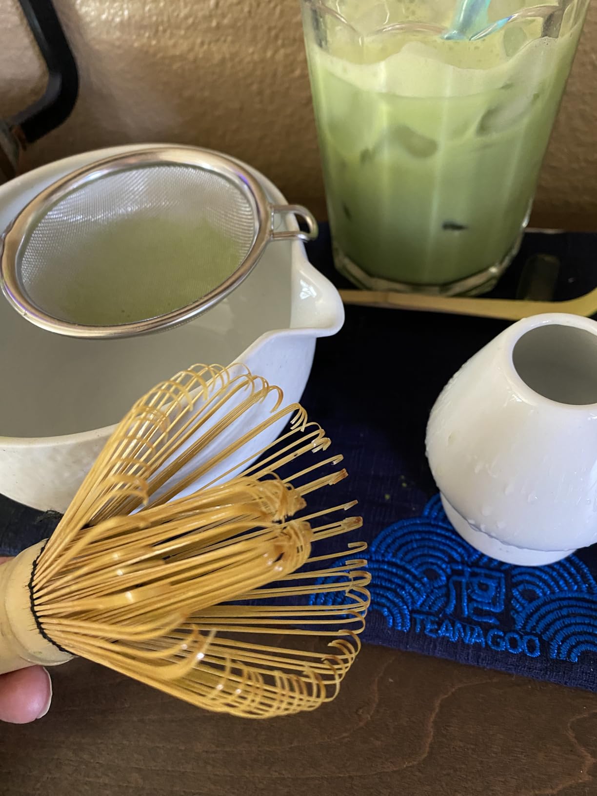 TEANAGOO Matcha Whisk Set Black,7 Pcs Matcha Set,Matcha Kit for Ceremony,Tradition Tea Set for Making Breakfast/Latte,Matcha Whisk Set with Bowl(Chawan)/Whisk and Holder,Gift for Family/Friend customer photo 1