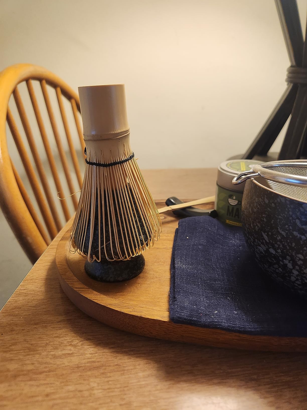 TEANAGOO Matcha Whisk Set Black,7 Pcs Matcha Set,Matcha Kit for Ceremony,Tradition Tea Set for Making Breakfast/Latte,Matcha Whisk Set with Bowl(Chawan)/Whisk and Holder,Gift for Family/Friend customer photo 2